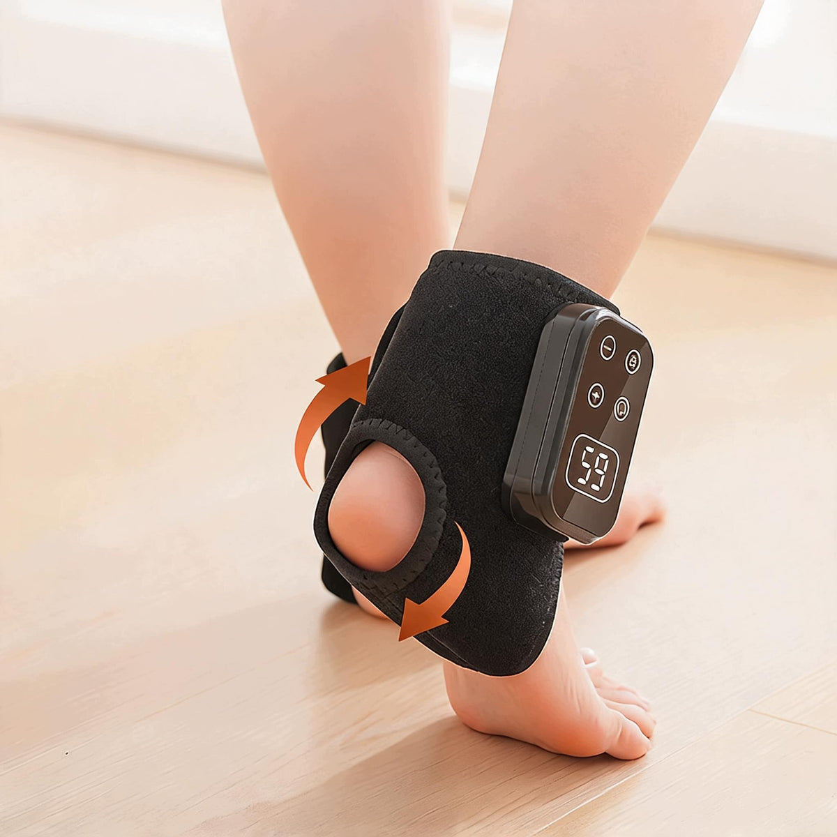 ELECTRIC ANKLE MASSAGER WITH HEATING VIBRATION MASSAGE ANKLE JOINT Product weight with unit packaging 0.473 kg