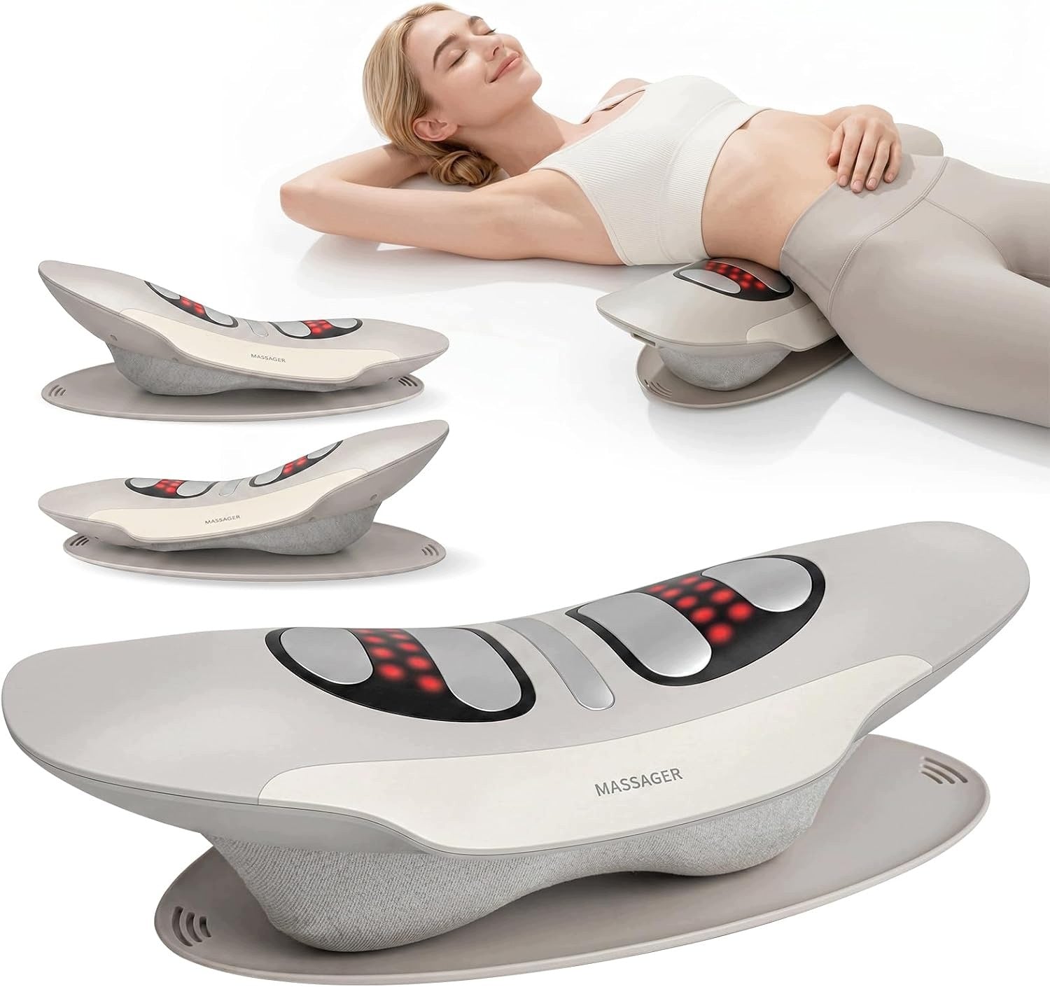 ELECTRIC BACK MASSAGER WITH HEATING TRACTION AIRBAGS