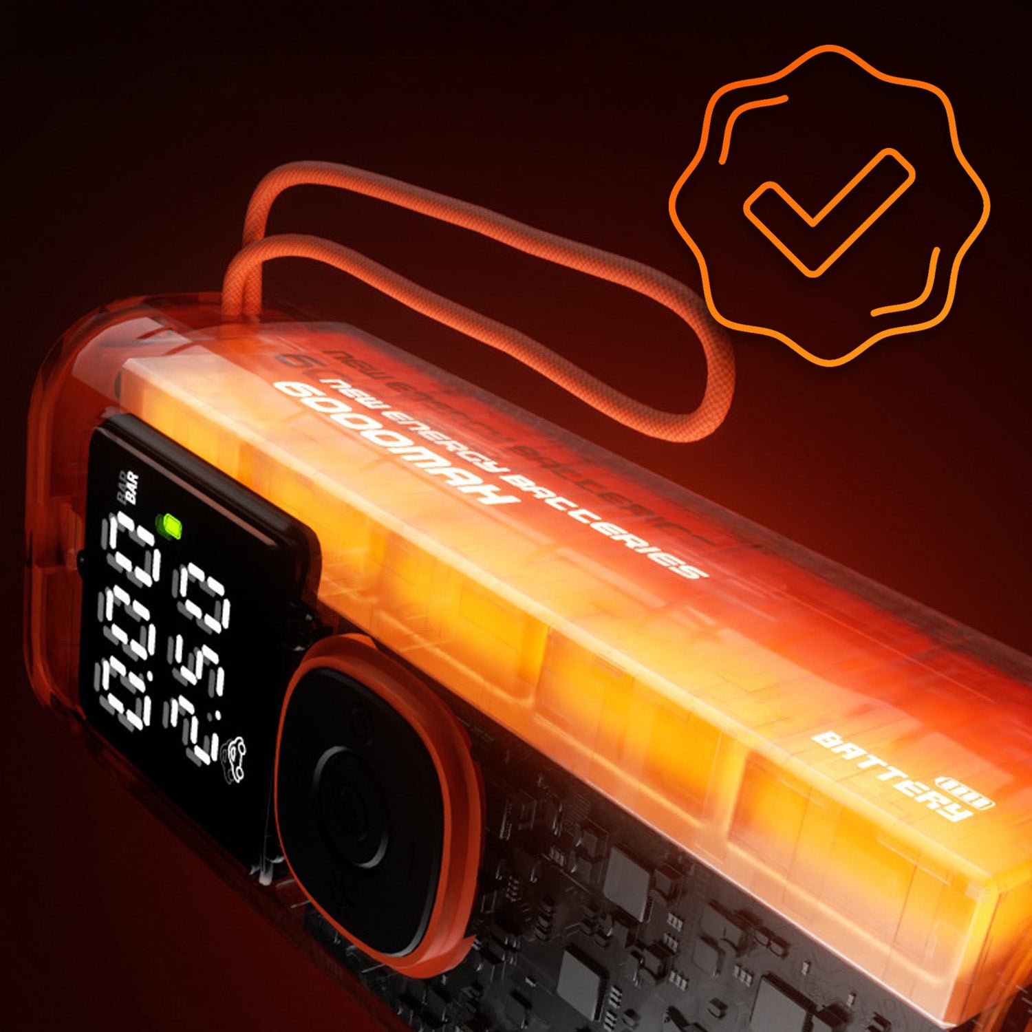 ELECTRIC BICYCLE PUMP BATTERY COMPRESSOR FOR CAR BIKE 90W Weight 985 g