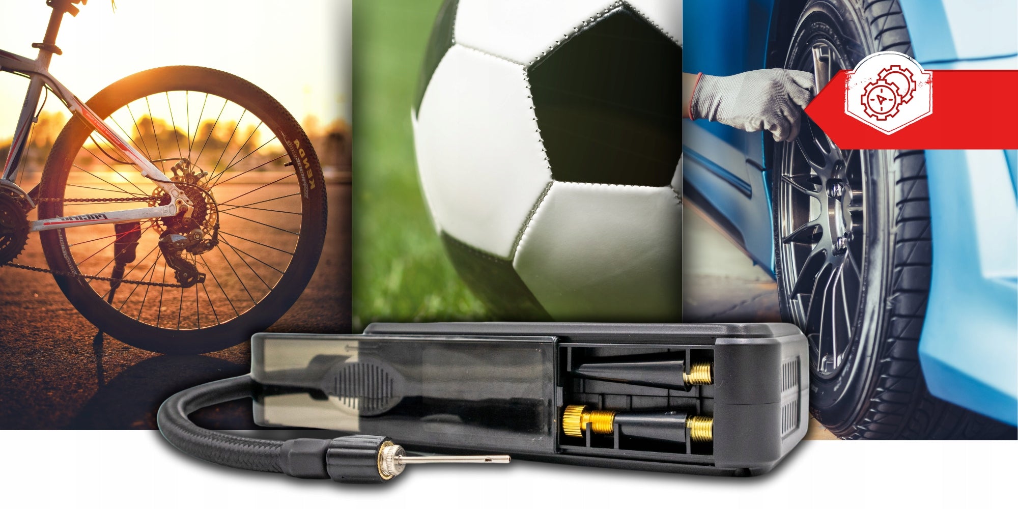 ELECTRIC BICYCLE PUMP CAR compressor Aku 4000mAh + AKCESORIA Dominant material synthetic material