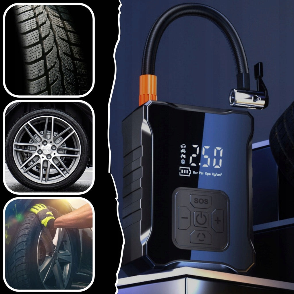 ELECTRIC BICYCLE PUMP FOR CAR BIKE COMPRESSOR POWERFUL 90W Color black