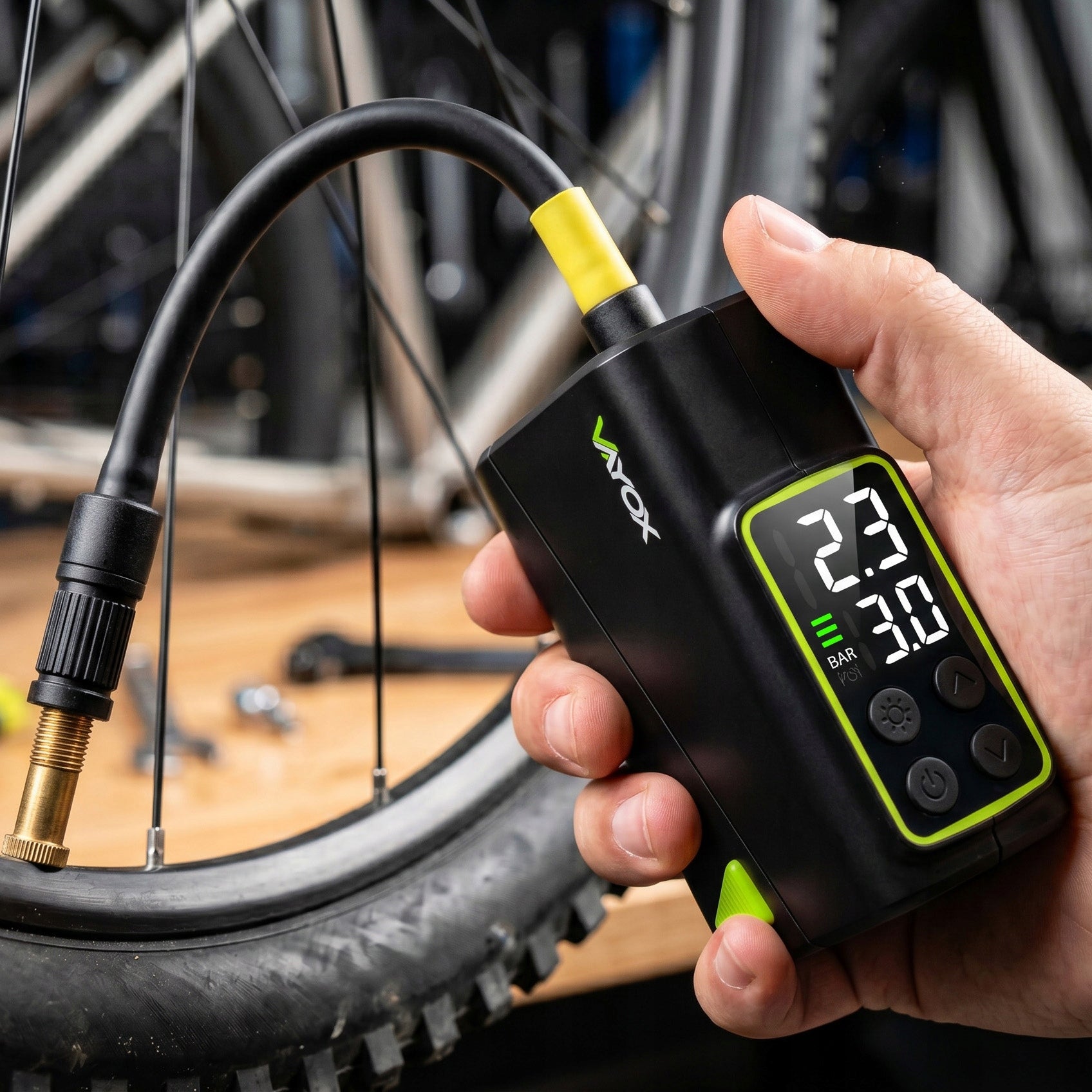 ELECTRIC BICYCLE PUMP MINI COMPRESSOR FOR SCOOTER BIKE 150PSI VAYOX Kind electric