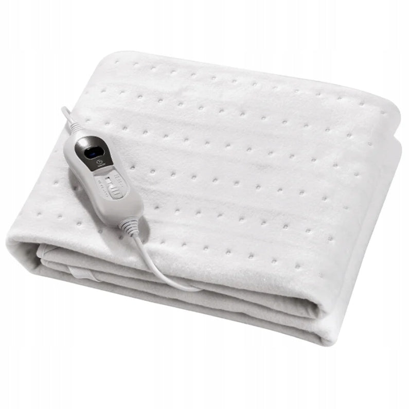 ELECTRIC BLANKET 150x80 HEATING SOFT HEATING MAT WITH REMOTE CONTROL TIMER WHITE Medical device no