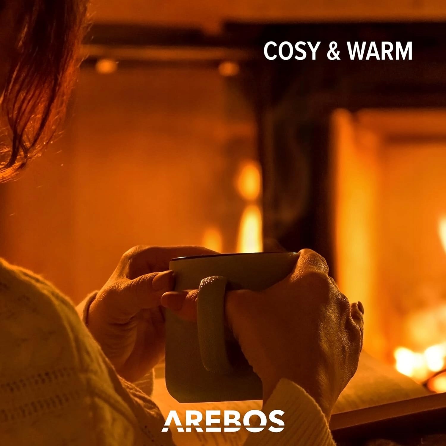 ELECTRIC BLANKET 180x130cm HEATING WITH REMOTE CONTROL POLAR SOFT AREBOS 120W GREY Batteries included no