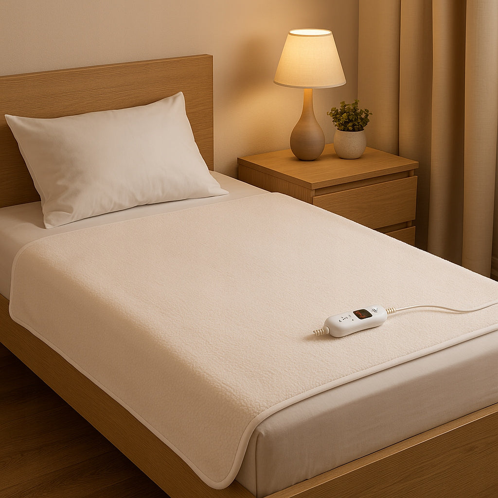 ELECTRIC BLANKET BACKING HEATING MAT 80x160 LED REMOTE CONTROL 9 SETTINGS Temp °C Medical device no