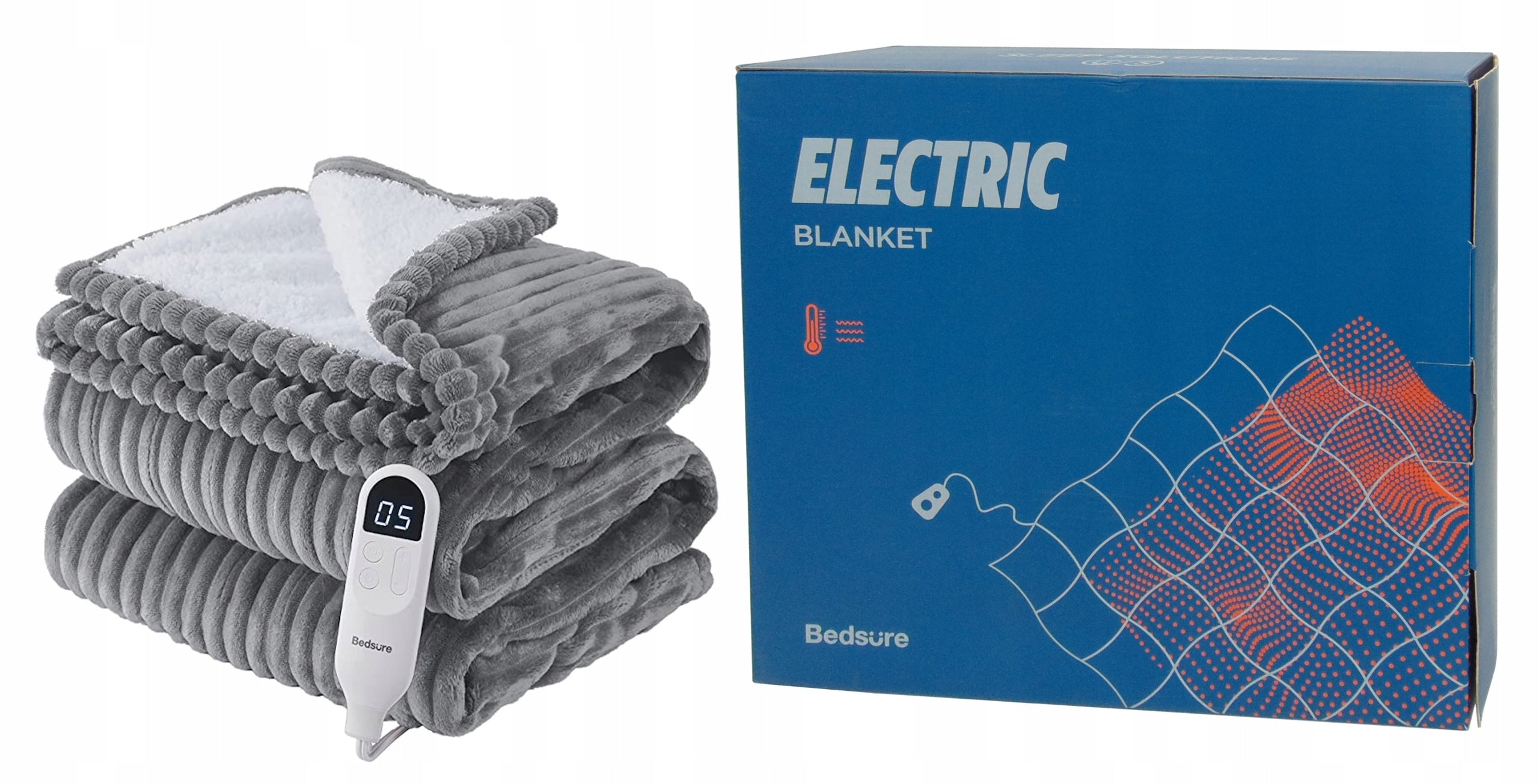 ELECTRIC BLANKET BEDSURE 180x130cm HEATING PILOT Medical device no
