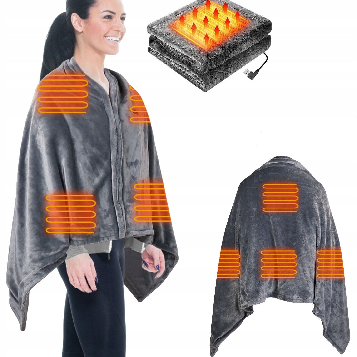 ELECTRIC BLANKET HEATED SOFT WARM USB 7.4V AESTHETIC HEATING MAT Packaging status original