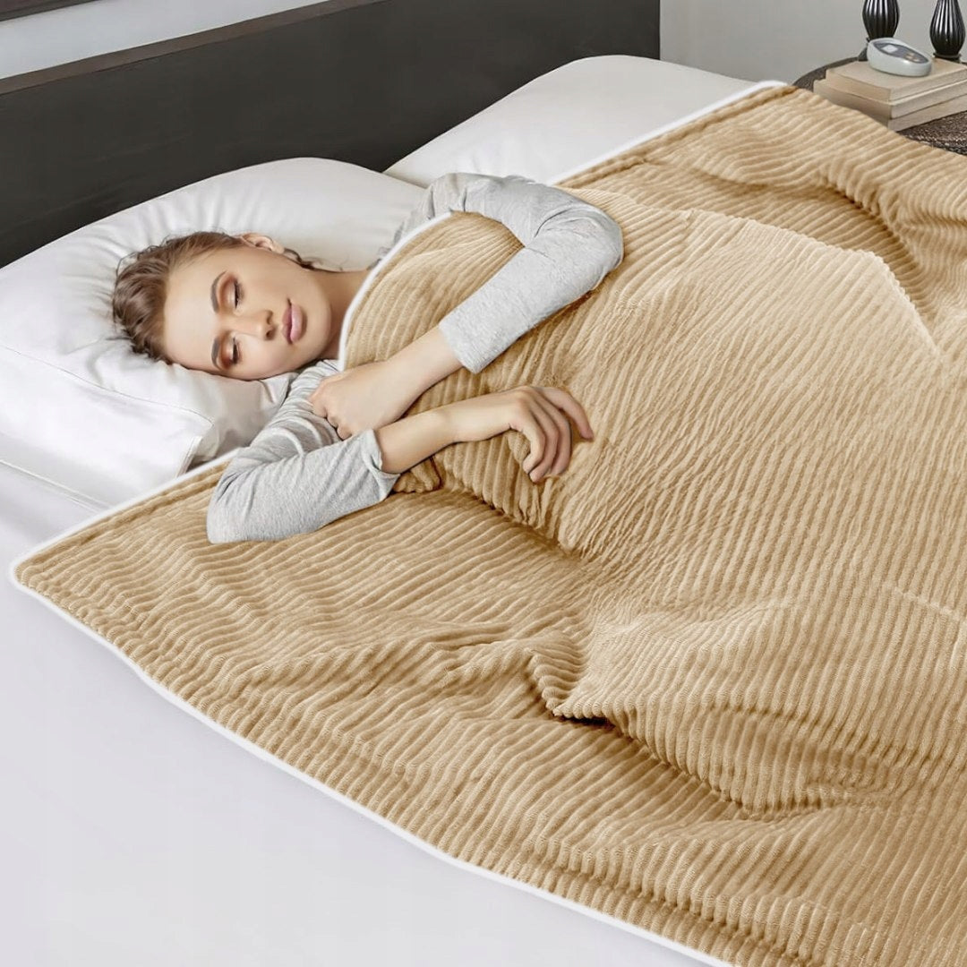 ELECTRIC BLANKET HEATING MAT SOFT FLEECE PILOT BEIGE Medical device no