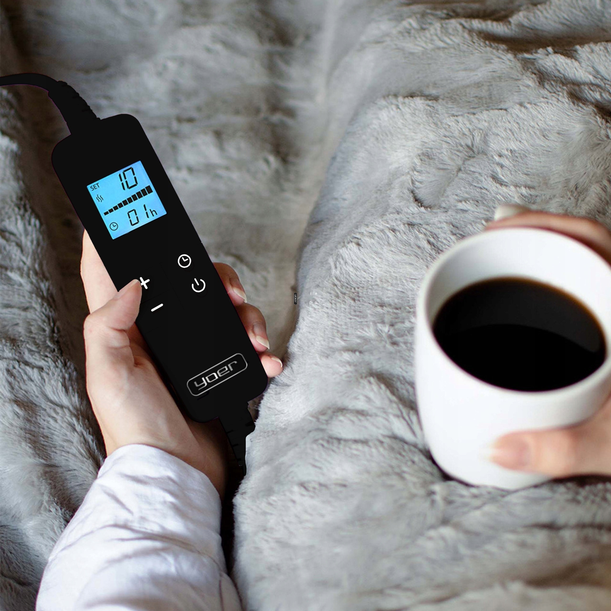 ELECTRIC BLANKET LARGE 180X160 HEATING MAT REMOTE CONTROL LCD THICK 160W +TIMER Medical device no