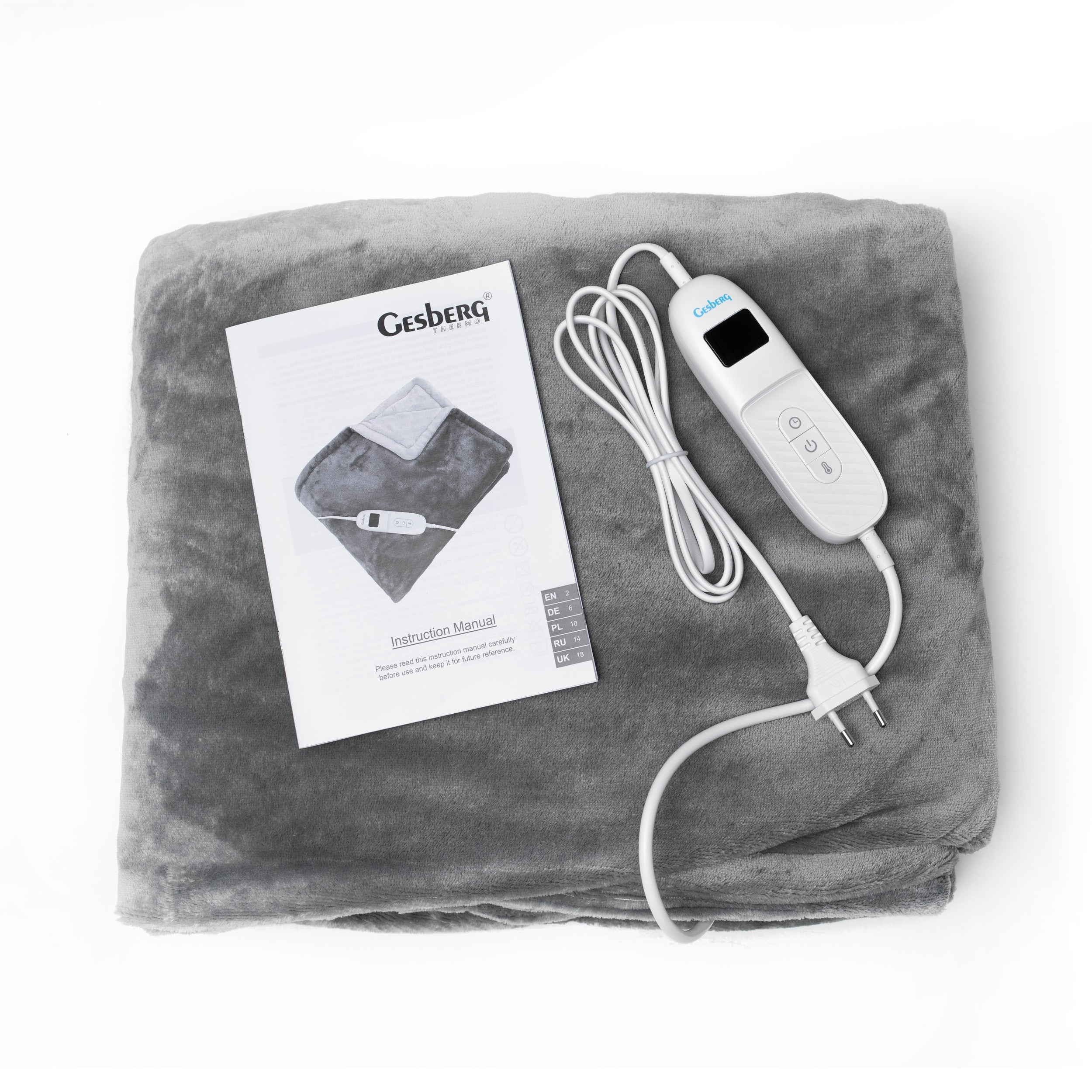 ELECTRIC BLANKET LARGE FLEECE SOFT 180x130 GESBERG Brand Gesberg