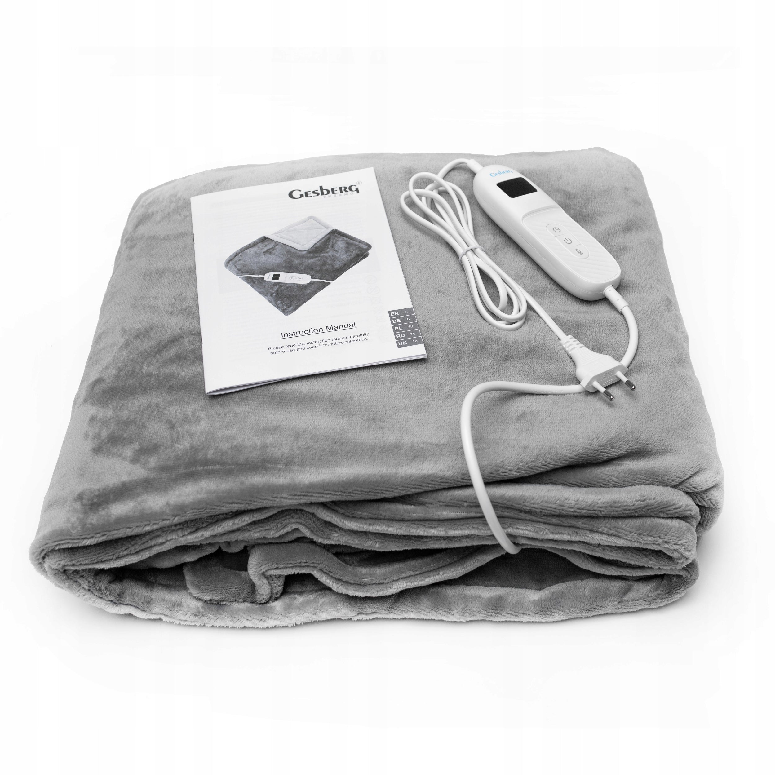 ELECTRIC BLANKET LARGE FLEECE SOFT 180x130 GESBERG EAN (GTIN) 5905317662741