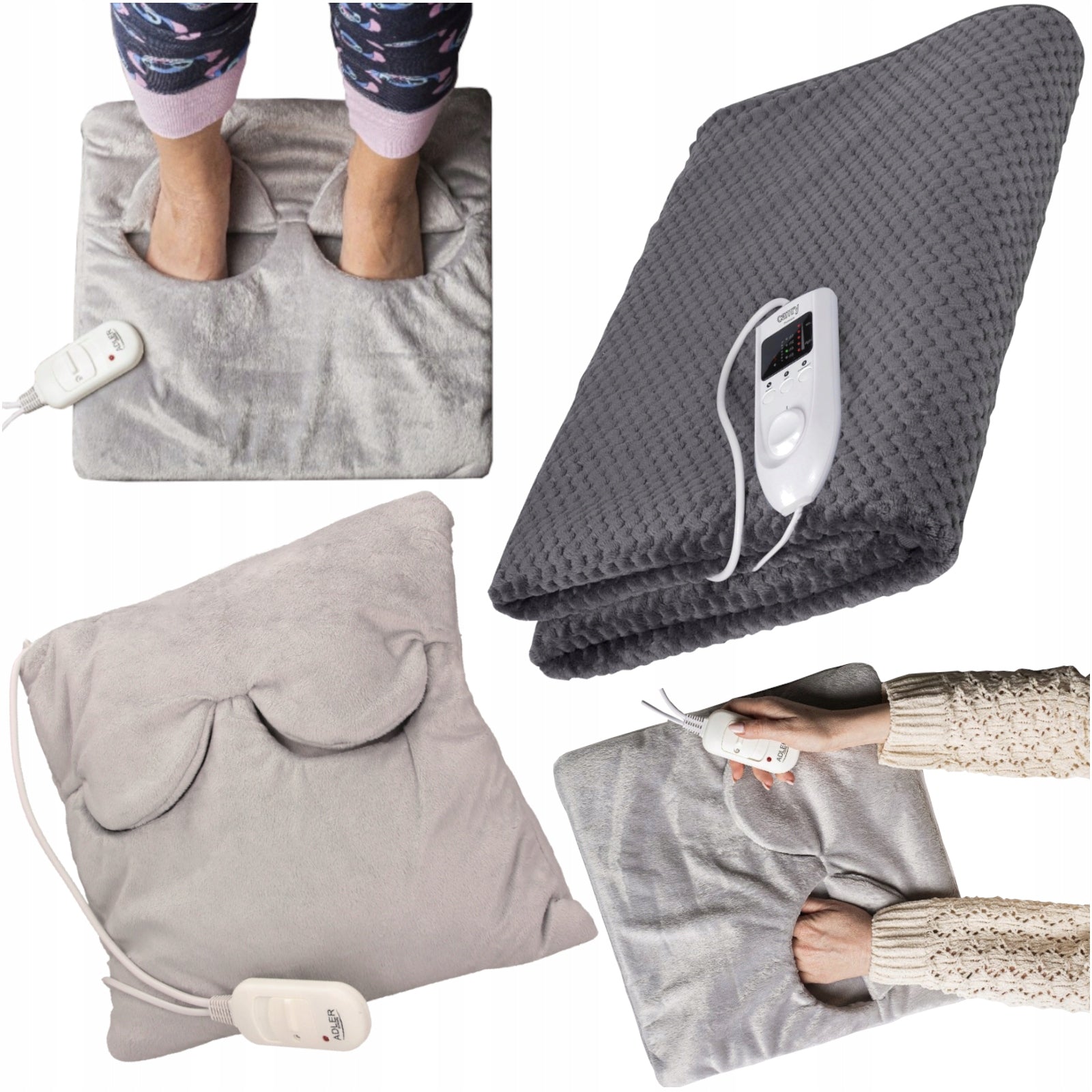 ELECTRIC BLANKET + PILLOW FOR ARMS AND LEGS FLEECE XL