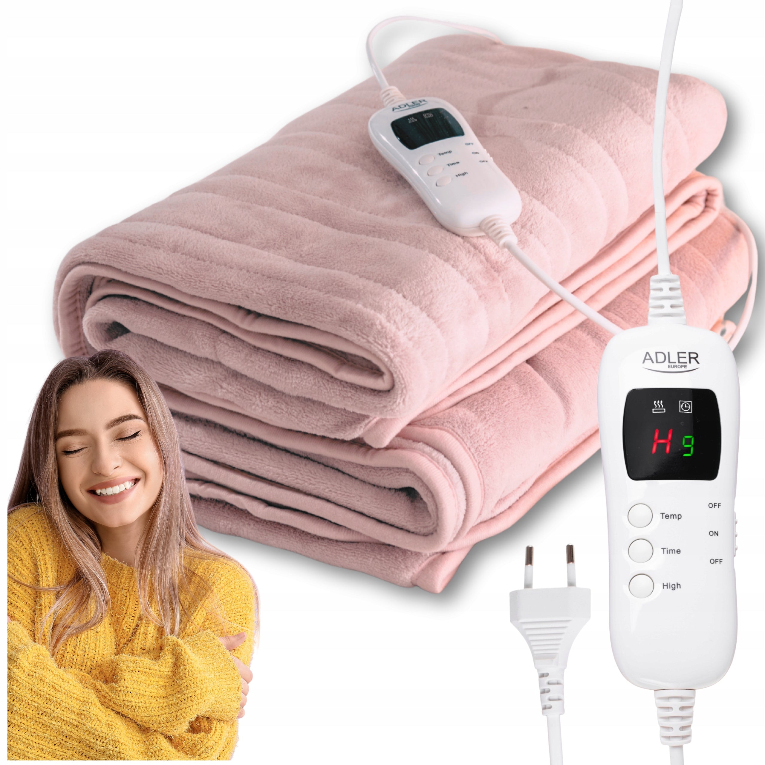 ELECTRIC BLANKET WRAPPING Fleece Heating Mat 160x180cm Timer LCD Remote Control