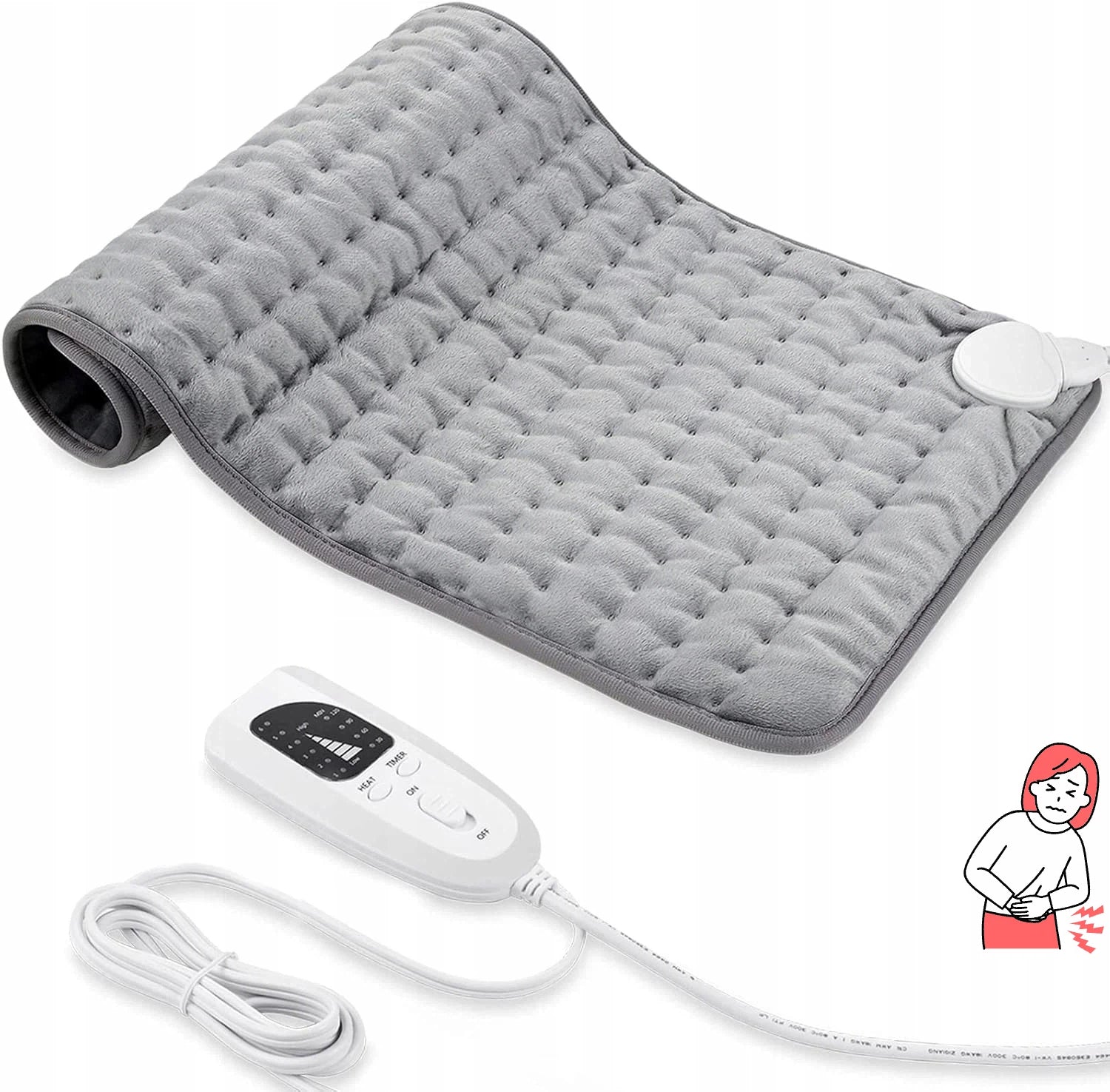 ELECTRIC BLANKET60X30CM HEATING MAT PLUGIN EURO WASHING MACHINE HIGH QUALITY Packaging status original