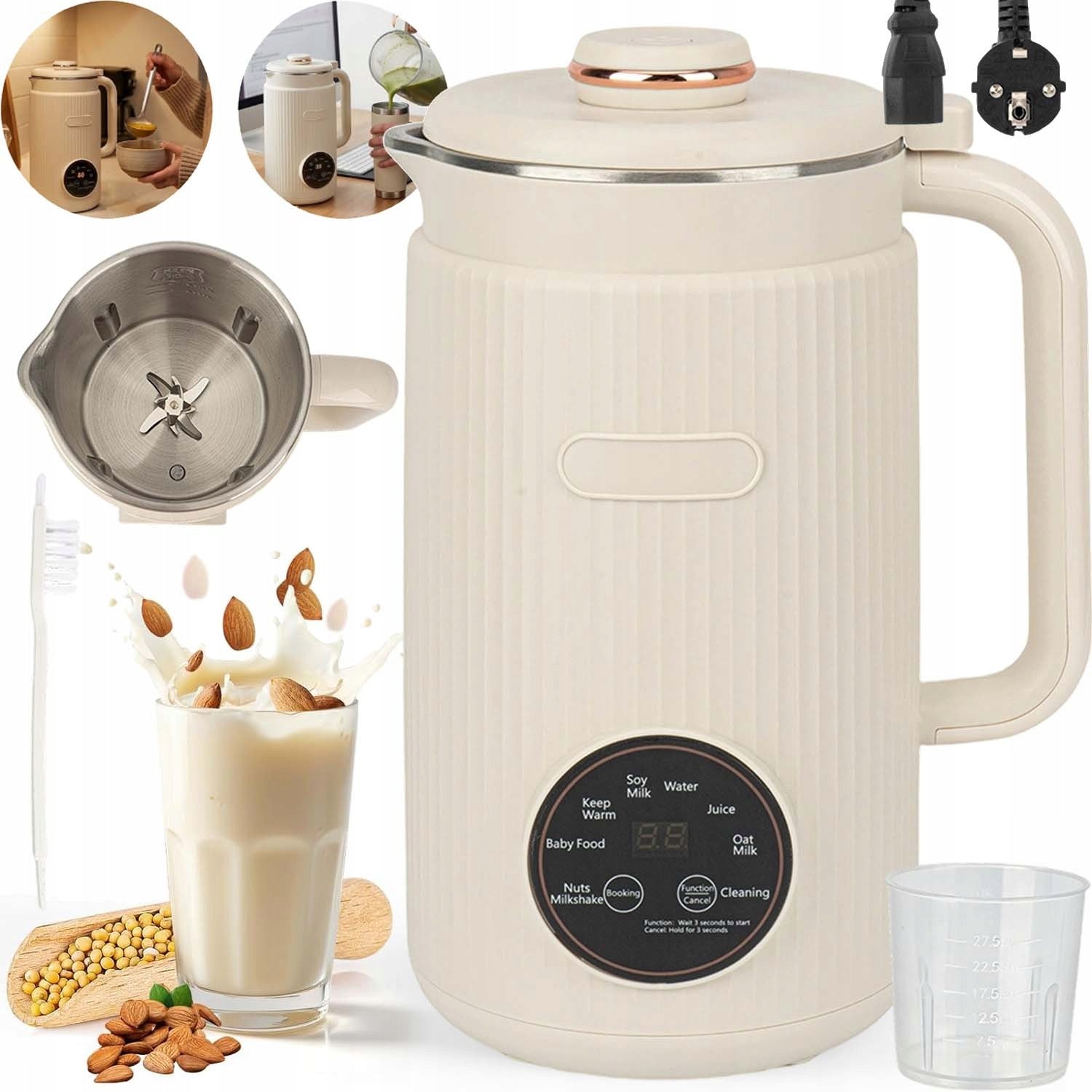ELECTRIC BLENDER 8 PROGRAMS AUTOMATIC STAINLESS STEEL BLADES