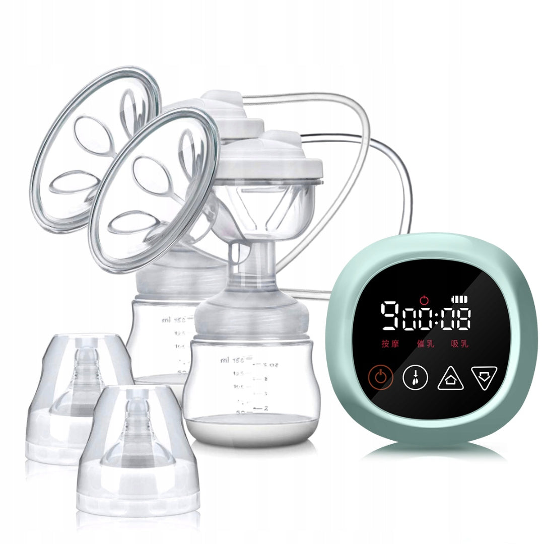 ELECTRIC BREAST PUMP DOUBLE TWO-PHASE MILK EXTRACTOR 4 LEVELS BPA FREE