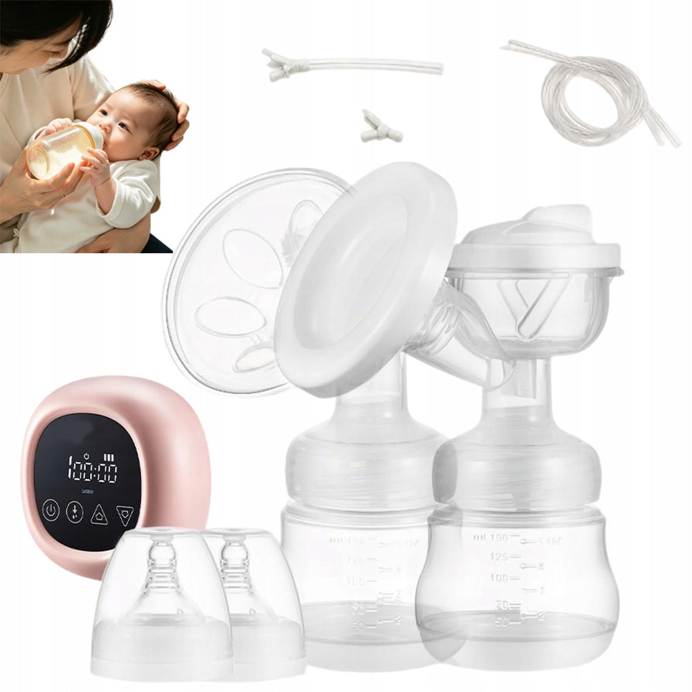 ELECTRIC BREAST PUMP DOUBLE TWO-PHASE MILK EXTRACTOR 9 LEVELS 3in1