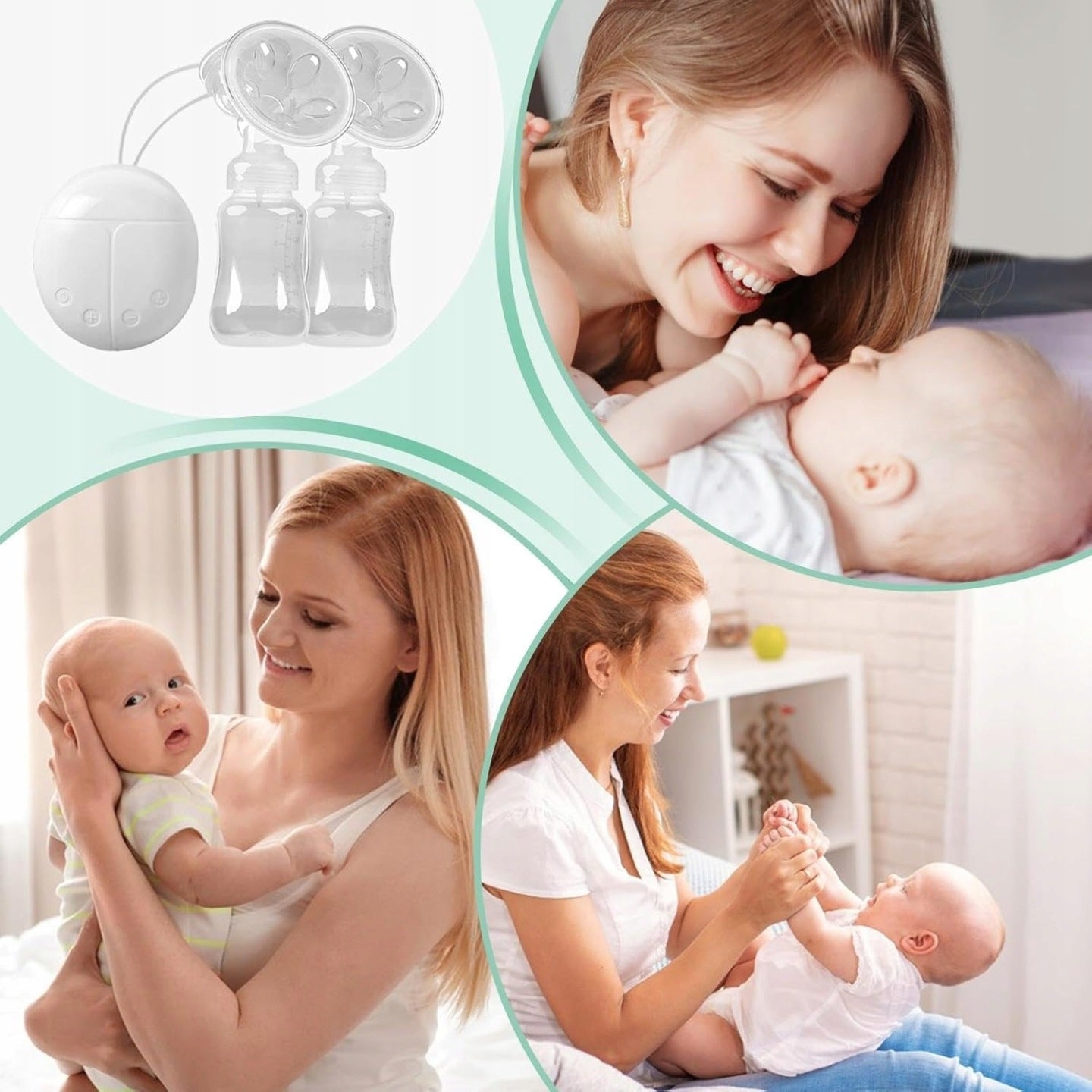 ELECTRIC BREAST PUMP Dual WIRELESS TWO-PHASE+ Aku BPA FREE Medical device no