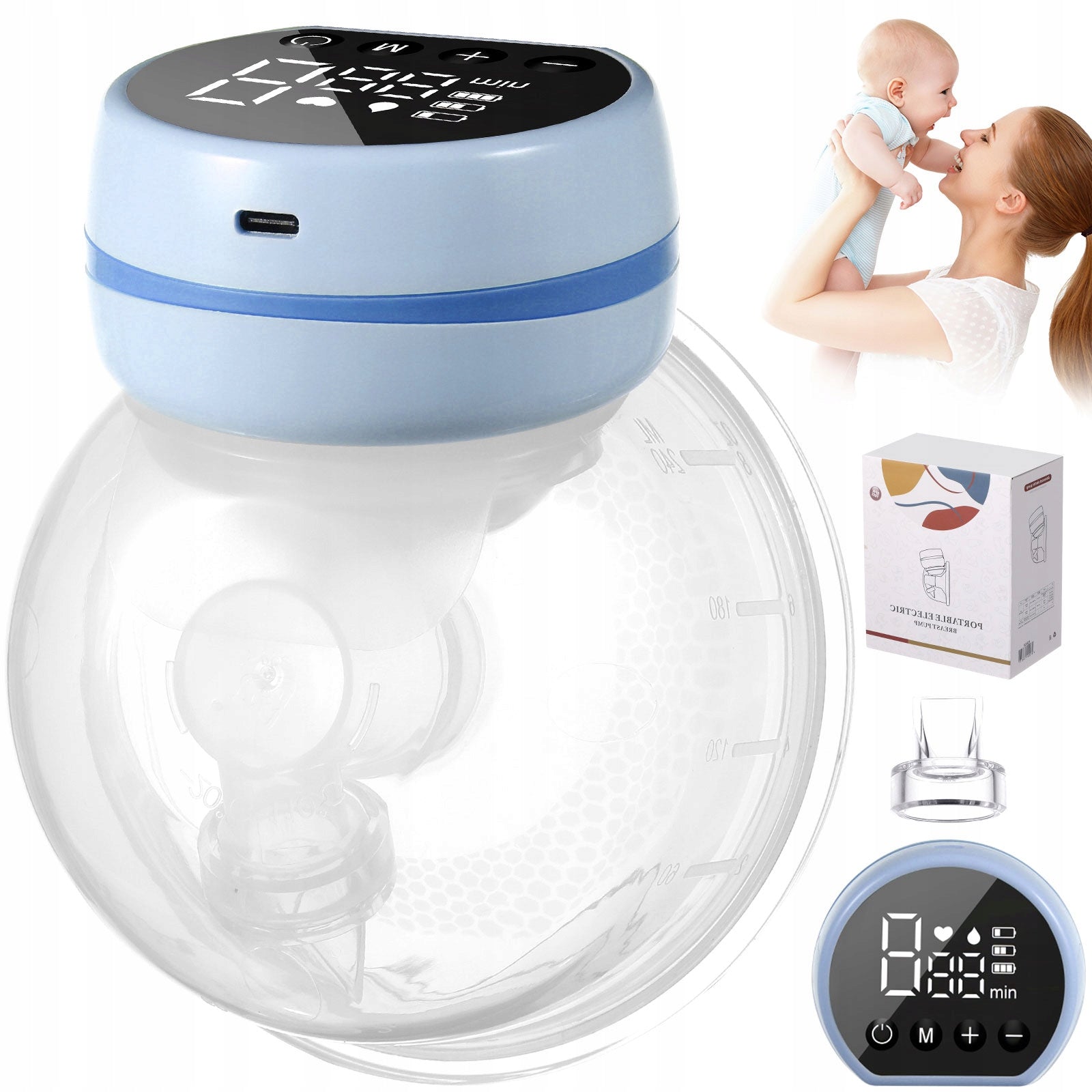 ELECTRIC BREAST PUMP Portable Automatic Hands Free Double