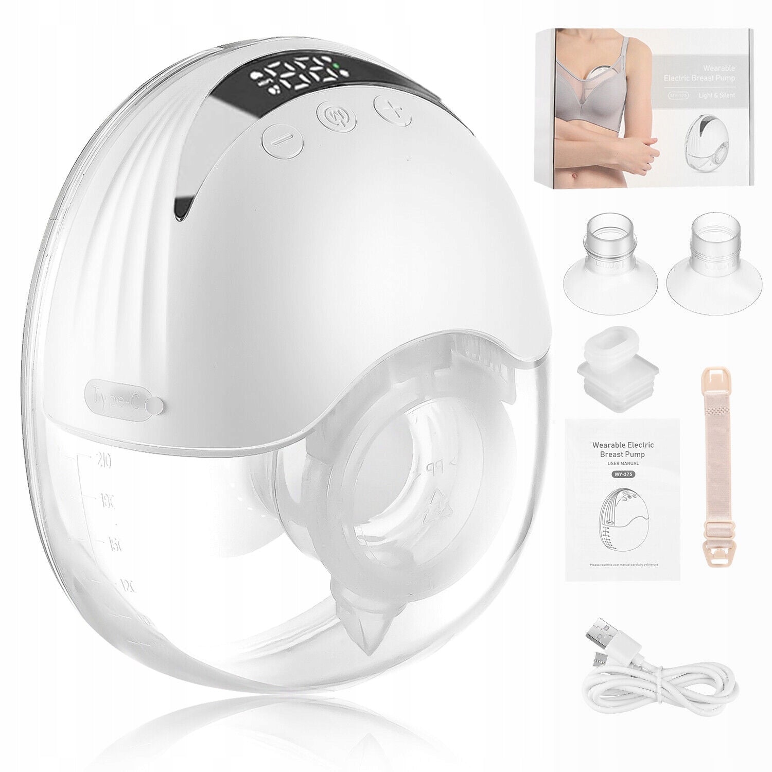 ELECTRIC BREAST PUMP WIRELESS 4 MODES 12 LEVELS WHITE Packaging status original