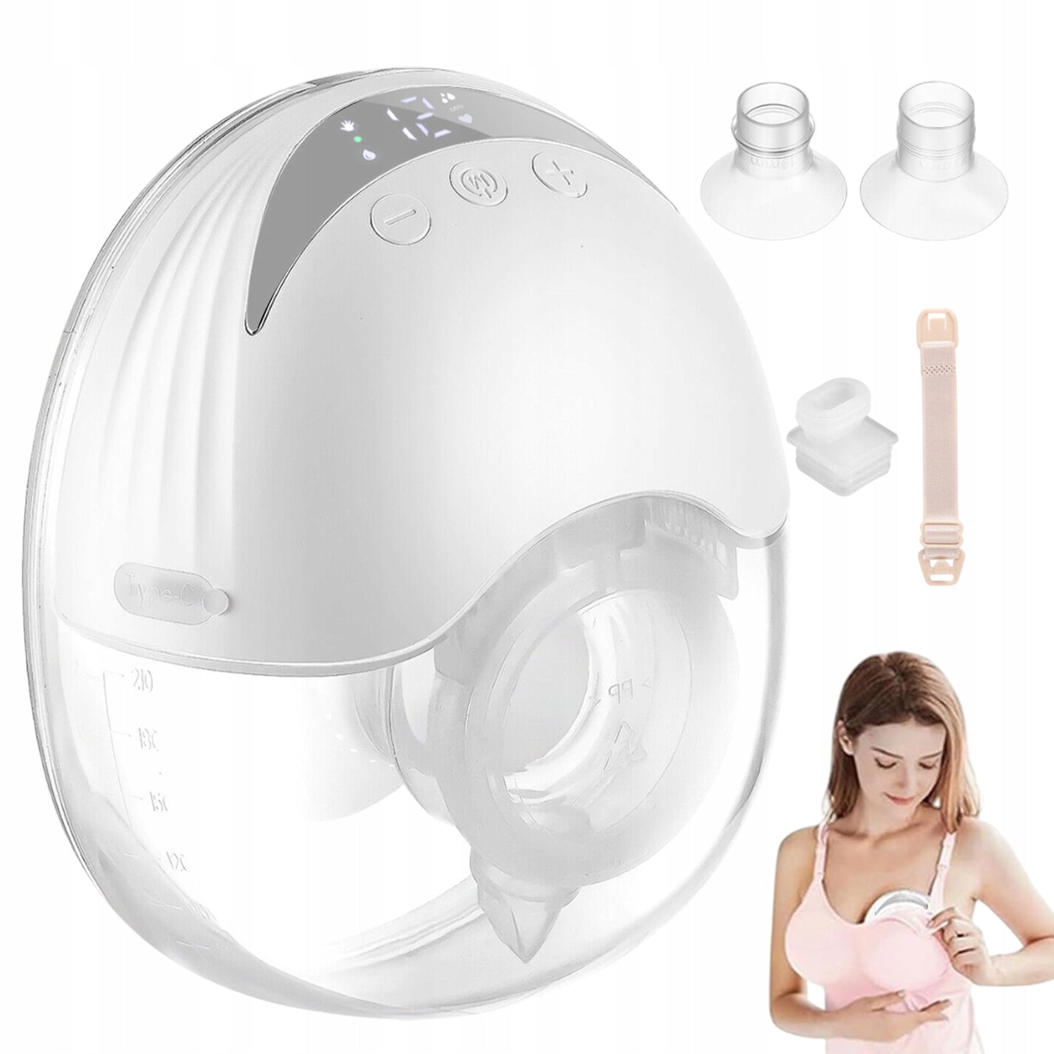 ELECTRIC BREAST PUMP WIRELESS 4 MODES 12 LEVELS WHITE