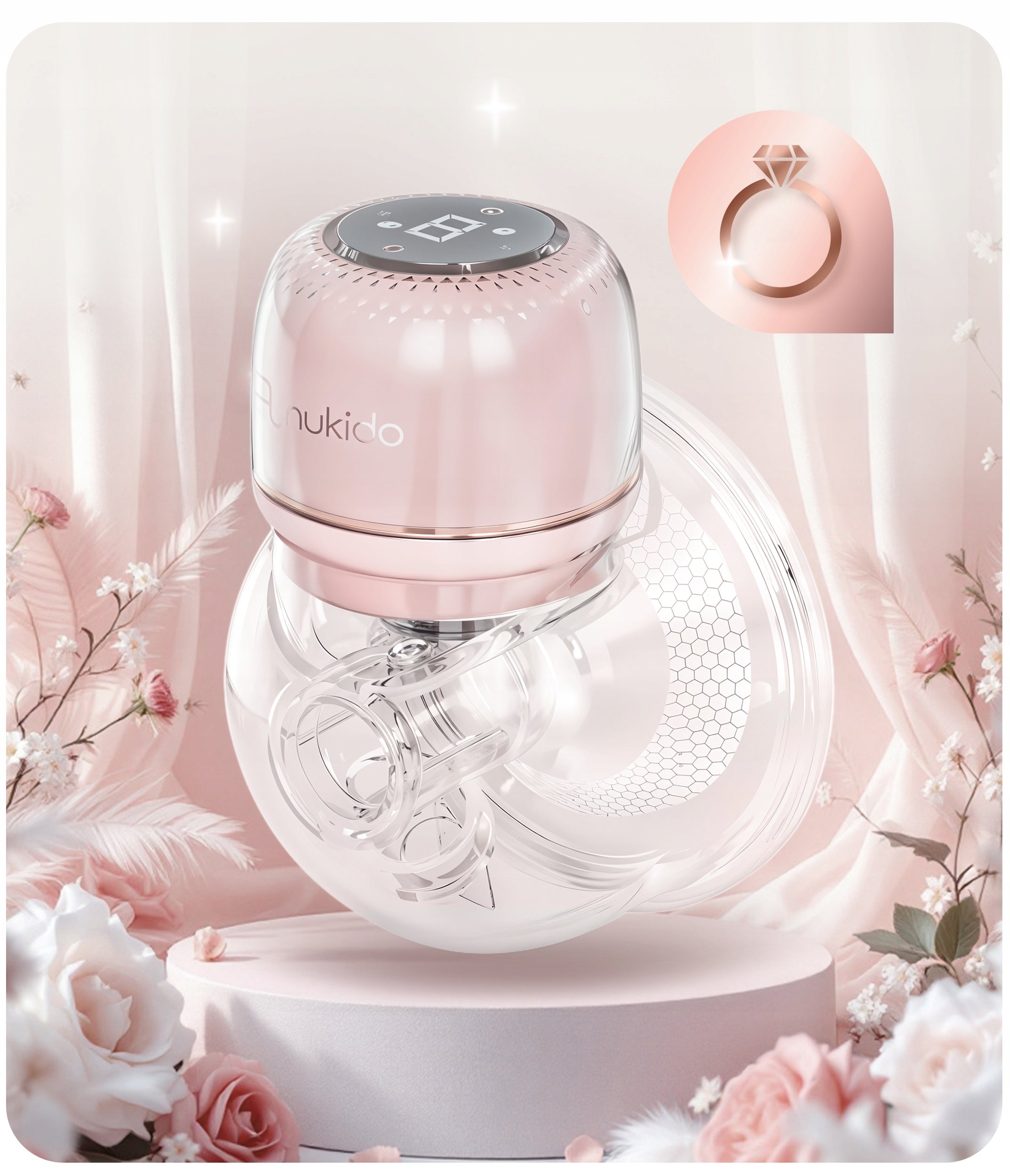 ELECTRIC BREAST PUMP WIRELESS SHELL HANDS-FREE PORTABLE NUKIDO Packaging status original