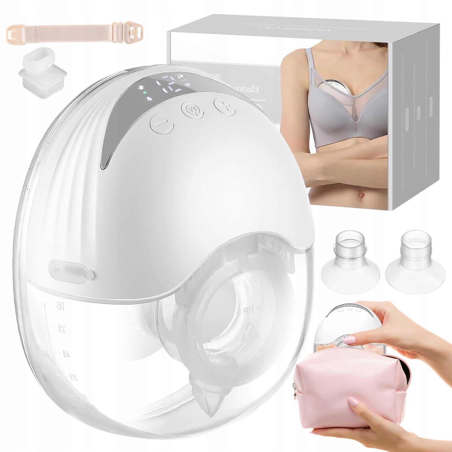ELECTRIC BREAST PUMP WITH 4 MODES 12 LEVELS OF BATTERY EXTRACTION