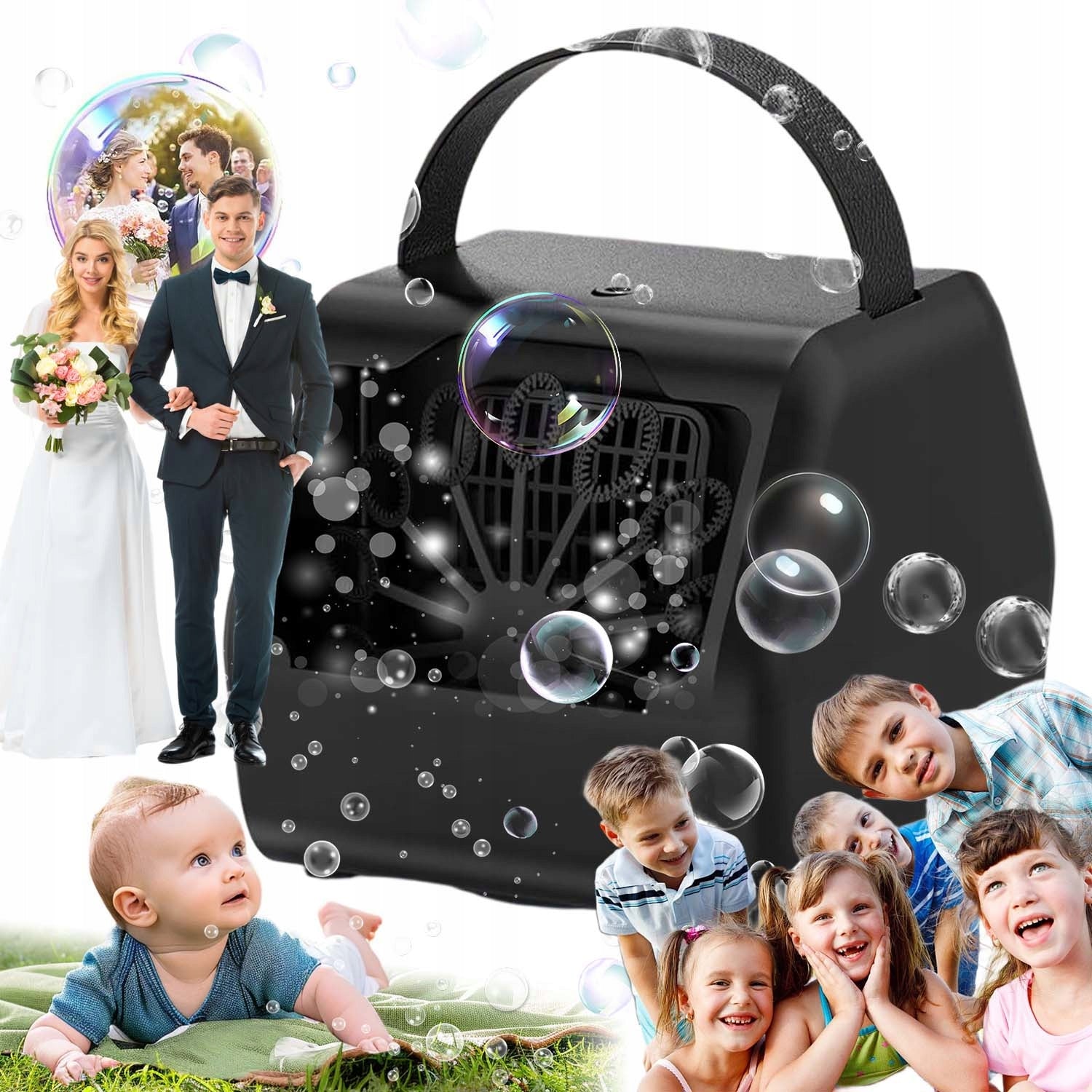 ELECTRIC BUBBLE MACHINE LARGE CAPACITY 400ML FOR BIRTHDAY AND PICNIC