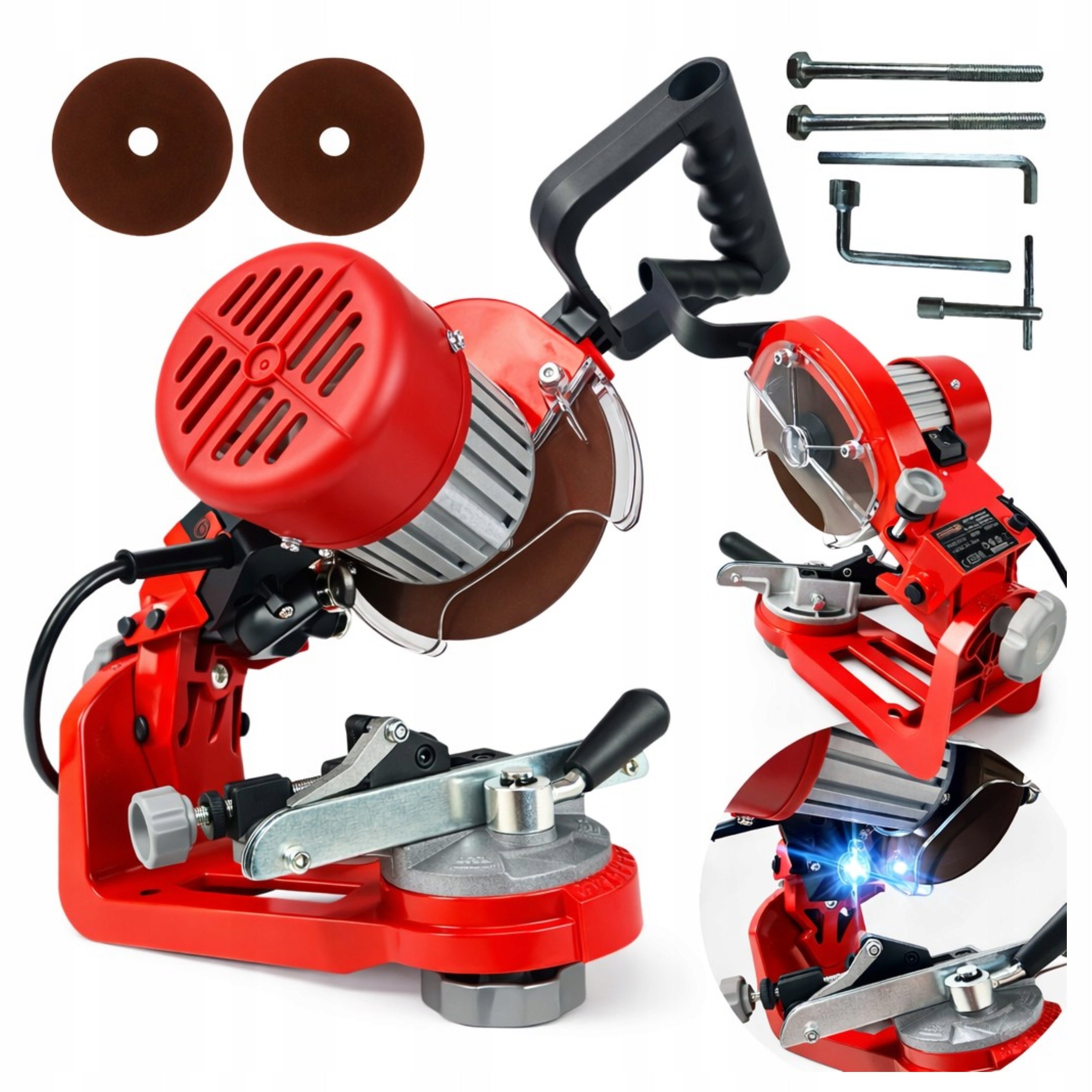 ELECTRIC CHAIN SHARPENER 850W INDUCTION WITH LED 2x DIAL