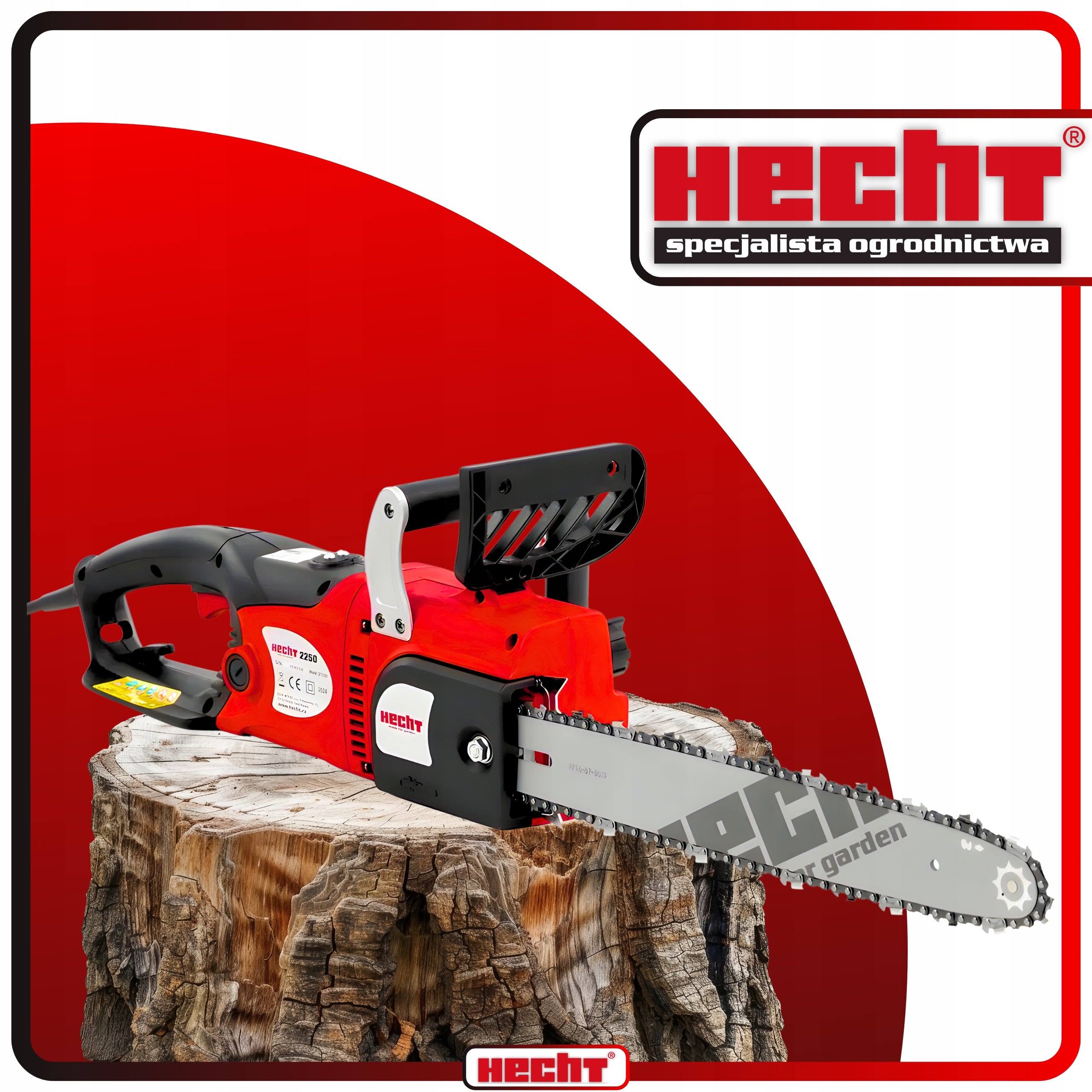 ELECTRIC CHAINSAW HECHT 2260 POWER 2400W CHAIN GUIDE Brand Hecht