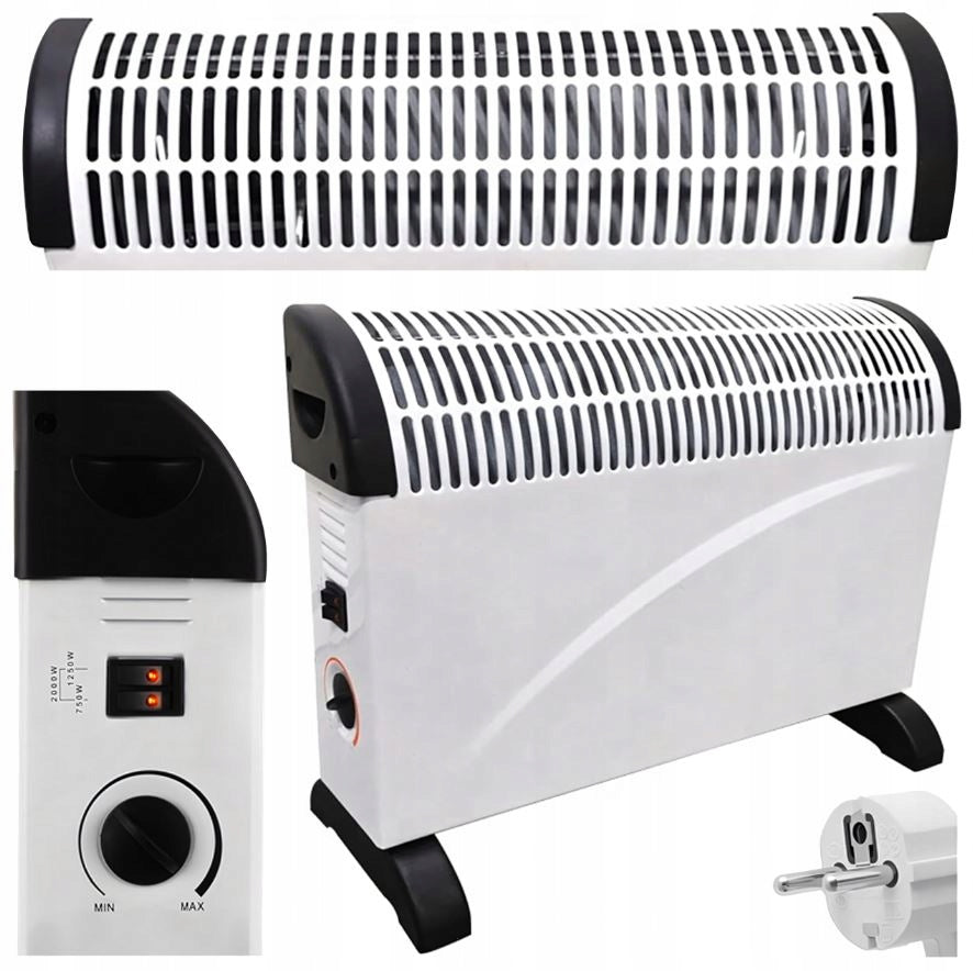 ELECTRIC CONVECTOR HEATER 2000W APRON ENERGY SAVING THERMOSTAT Brand ADGO