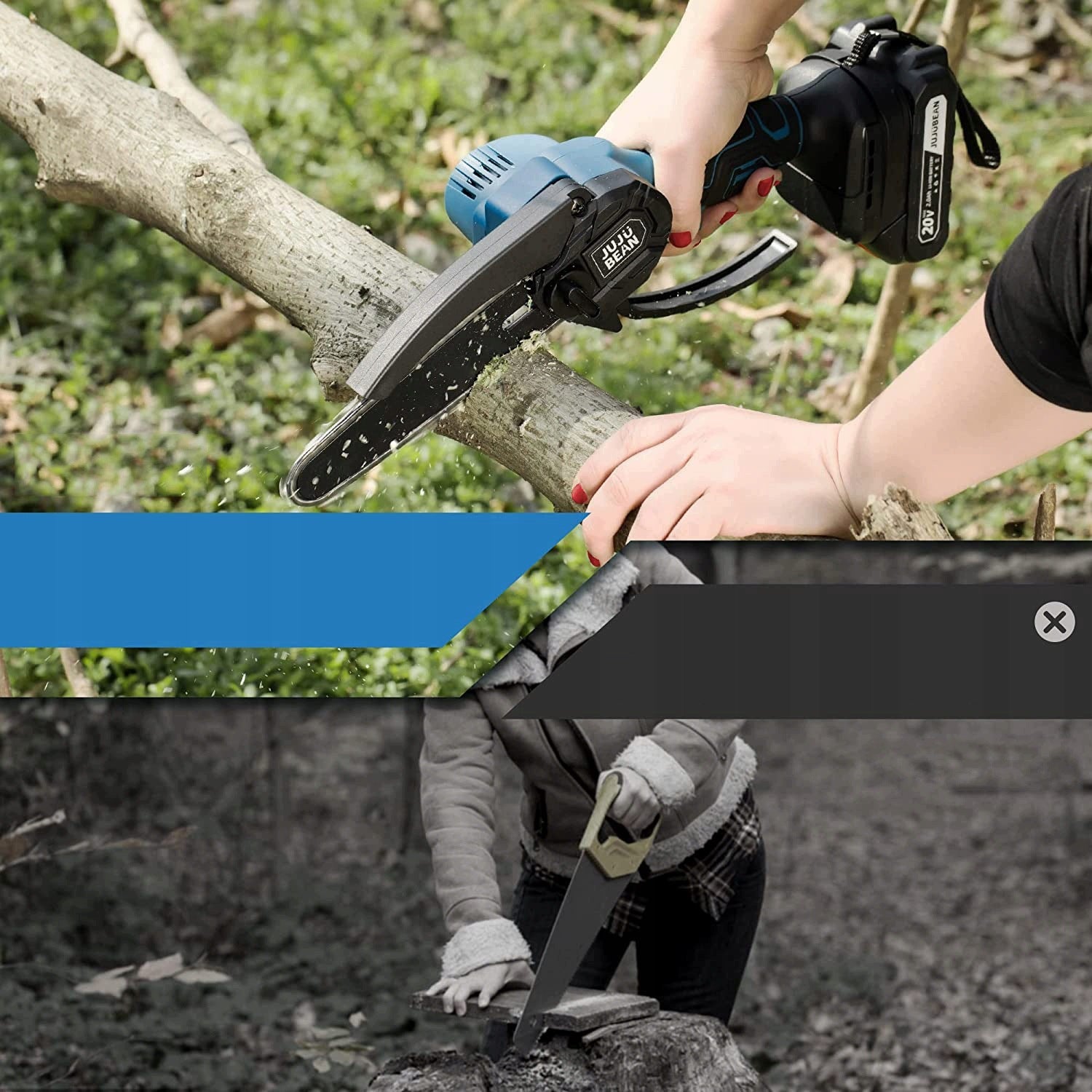 ELECTRIC CORDLESS BRANCH SAW 6 INCH PRUNER 2 BATTERIES 1300MAH Manufacturer code 10646_2024