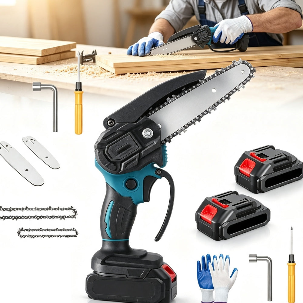 ELECTRIC CORDLESS BRANCH SAW 6 INCH PRUNER 2 BATTERIES 1300MAH