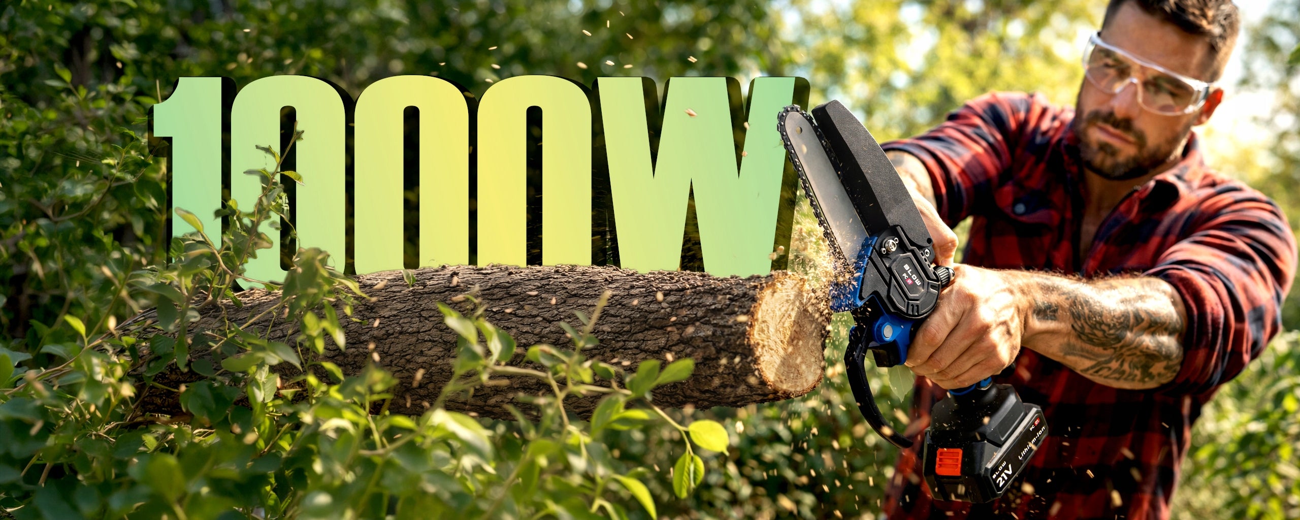 ELECTRIC CORDLESS CHAINSAW 1000W 8" 6" 2x AKU 21V Manufacturer code 53-340#