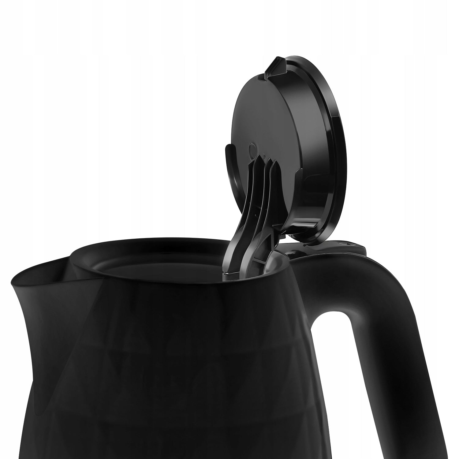 ELECTRIC CORDLESS KETTLE FOR TEA COFFEE BLACK QUIET 2200W 1,7L Dominant color black
