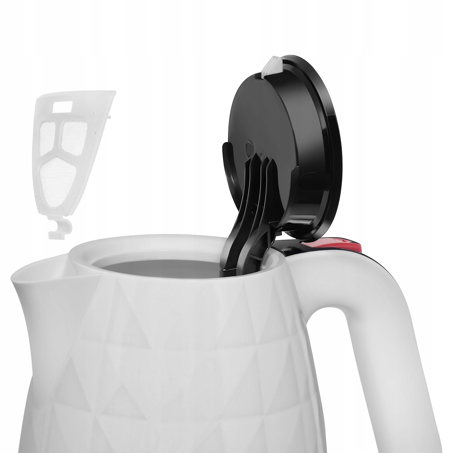 ELECTRIC CORDLESS KETTLE FOR TEA COFFEE WHITE QUIET 2200W 1,7L Model Czajnik elektryczny bezprzewodowy MANTA BPA FREE