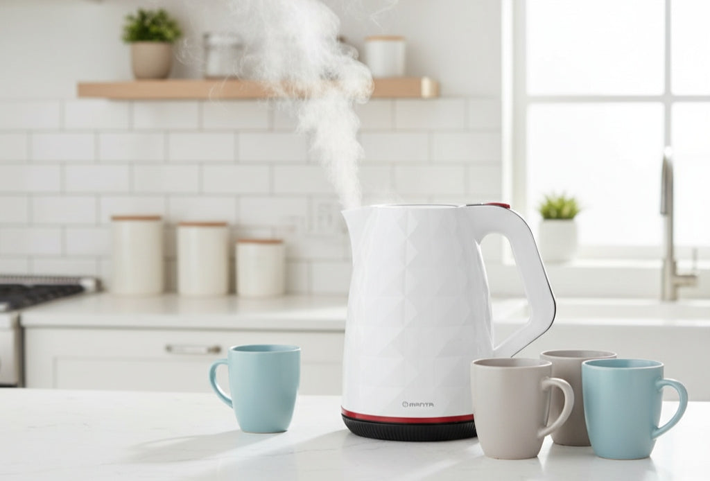 ELECTRIC CORDLESS KETTLE FOR TEA COFFEE WHITE QUIET 2200W 1,7L Power 2200 W