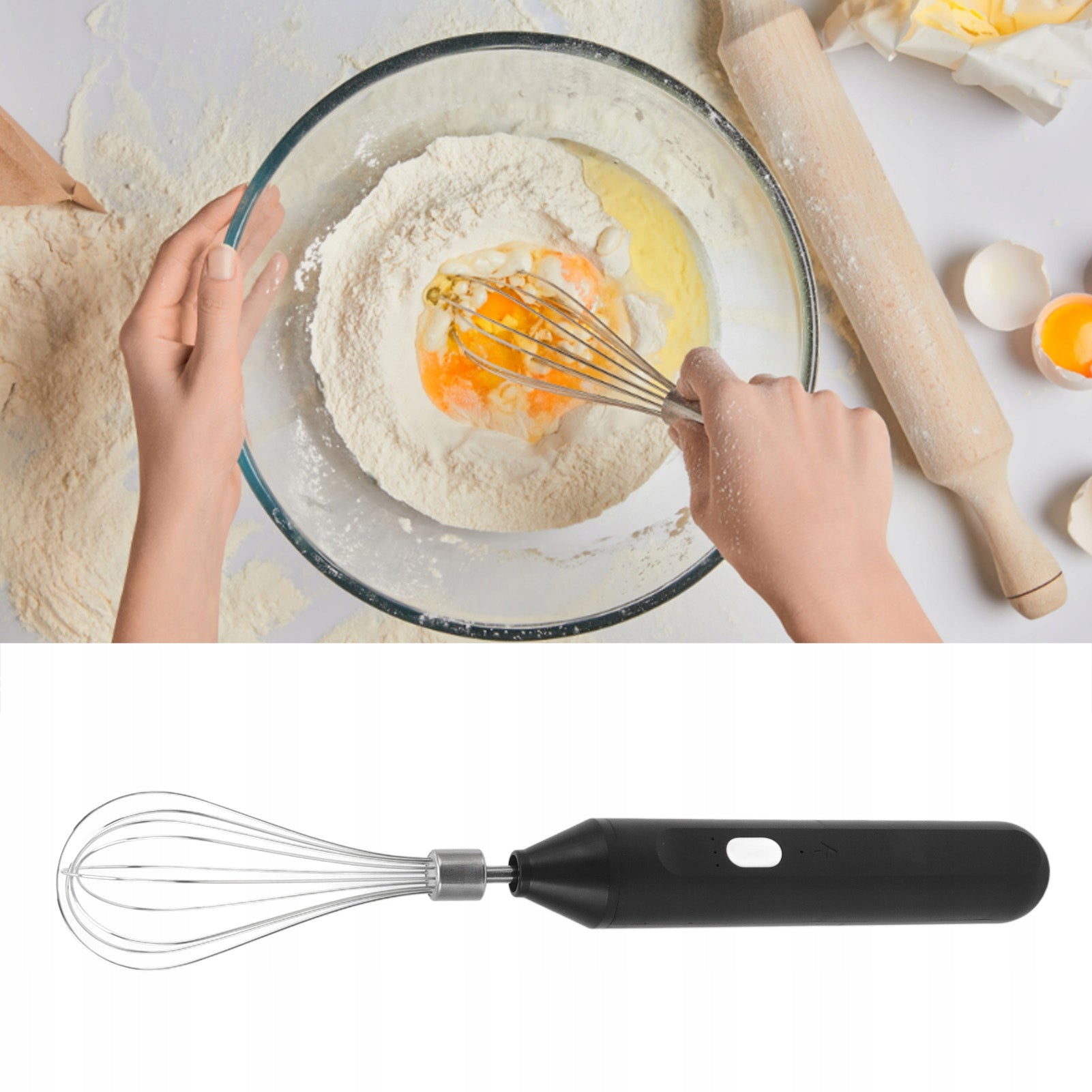 ELECTRIC EGG WHISK MANUAL USB Brand no brand