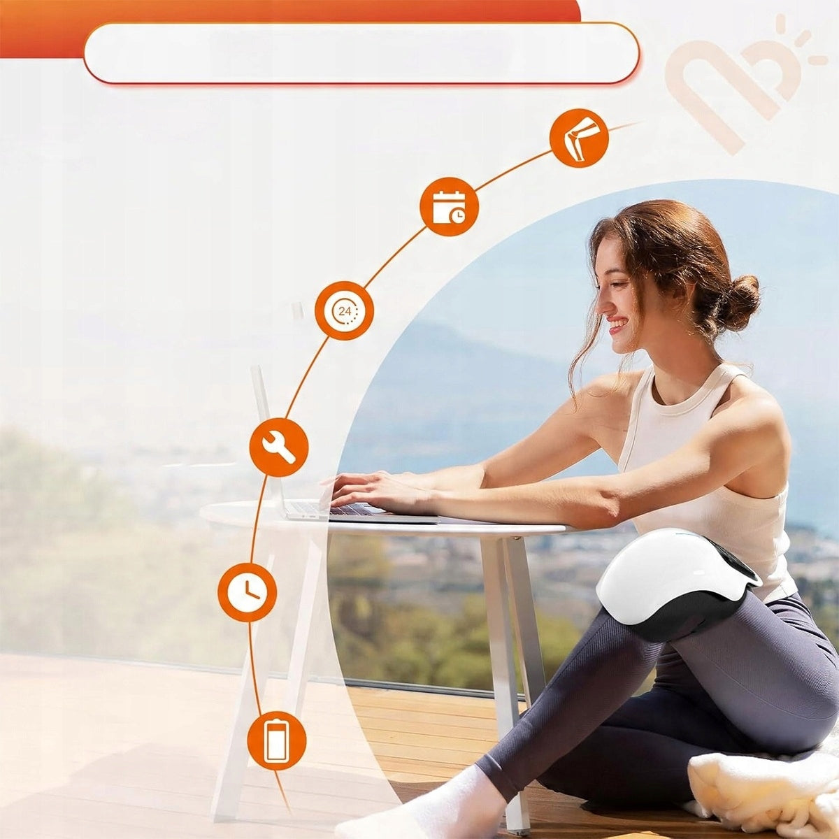 ELECTRIC ELBOW KNEE MASSAGER WITH VIBRATION HEATING WIRELESS Packaging status original