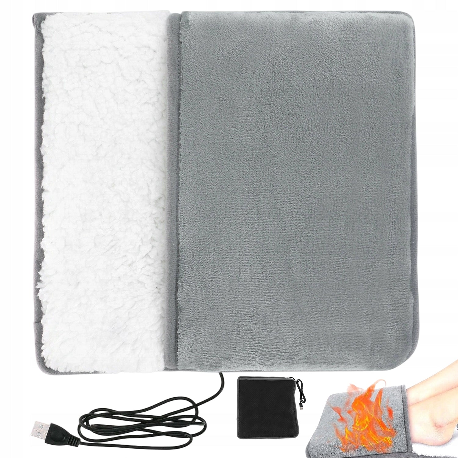 ELECTRIC FOOT HEATER HEATING PAD WITH USB FOR CAR AND CAMPING
