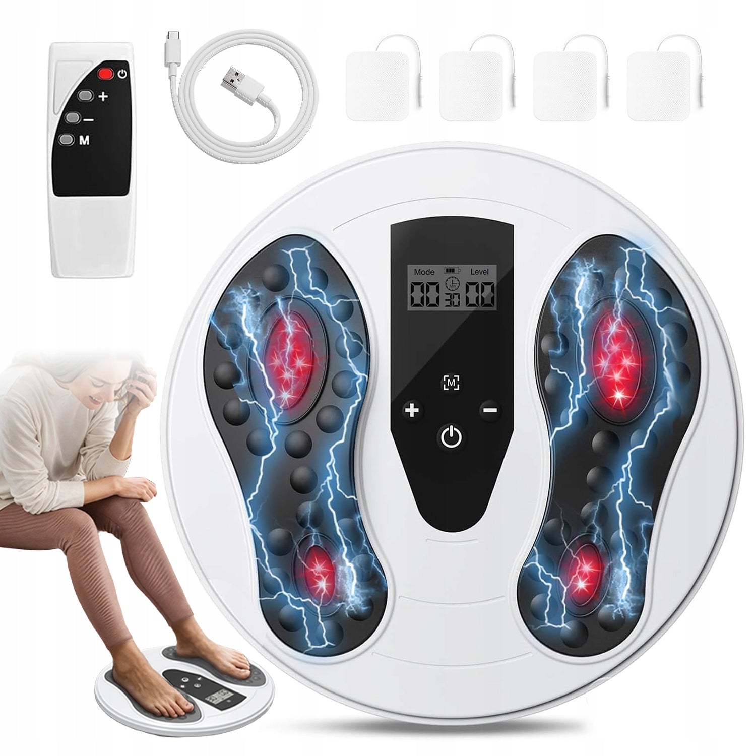 ELECTRIC FOOT MASSAGER 20 INTENSITY LEVELS FOOT RELAXATION