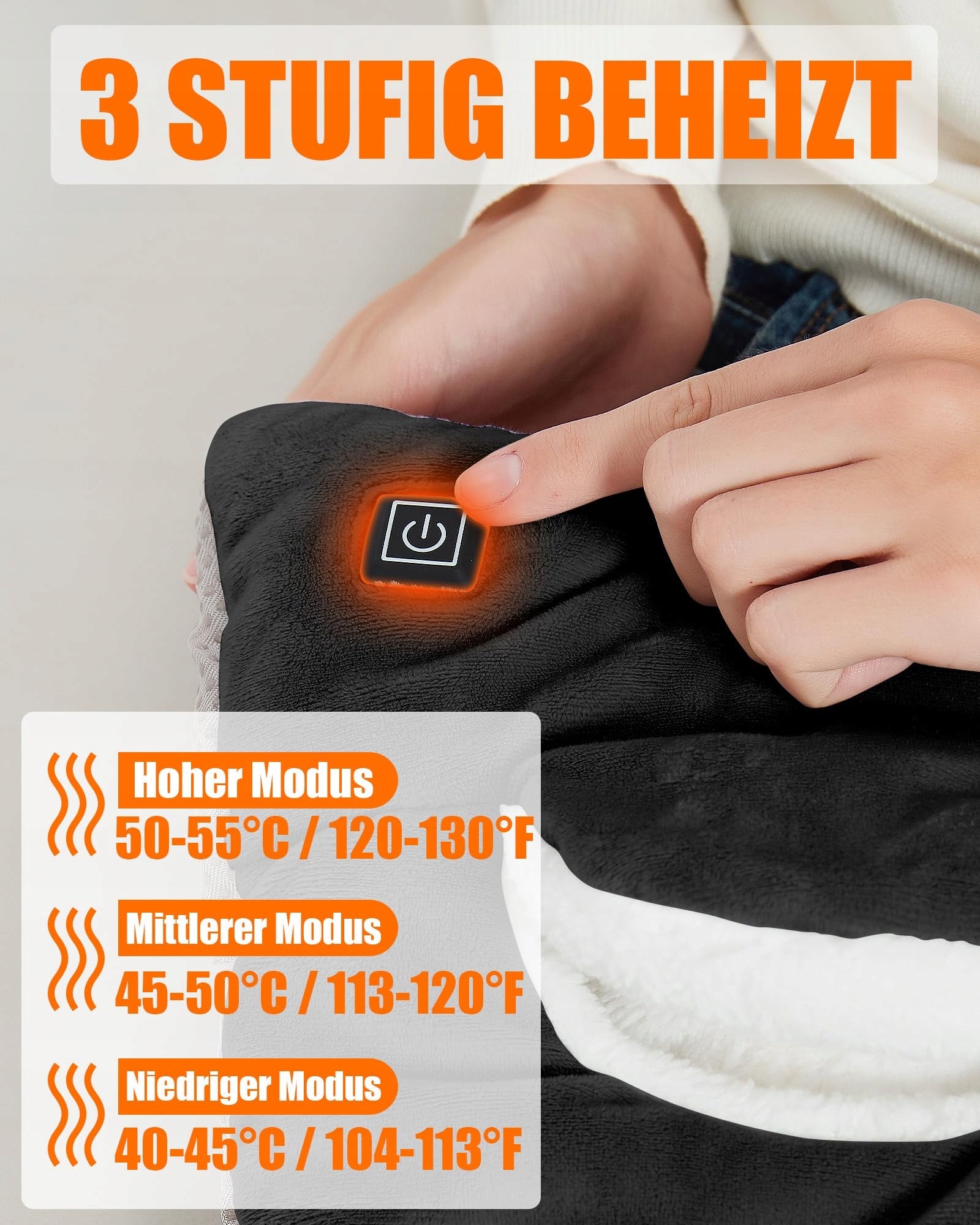 ELECTRIC FOOT WARMER 10000MAH POWERBANK 3 TEMPERATURE LEVELS Packaging status original
