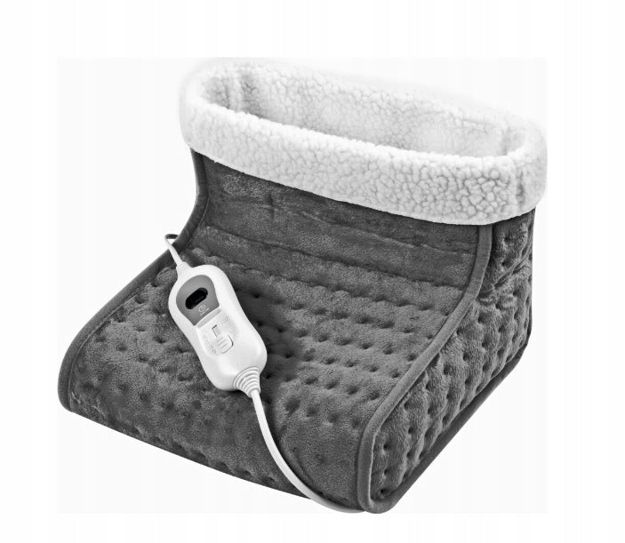 ELECTRIC FOOT WARMER HEATING SHOE WARM GREY WITH FUR PILOT EAN (GTIN) 5907190640854