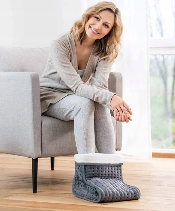 ELECTRIC FOOT WARMER HEATING SHOE WARM GREY WITH FUR PILOT Manufacturer code 58741