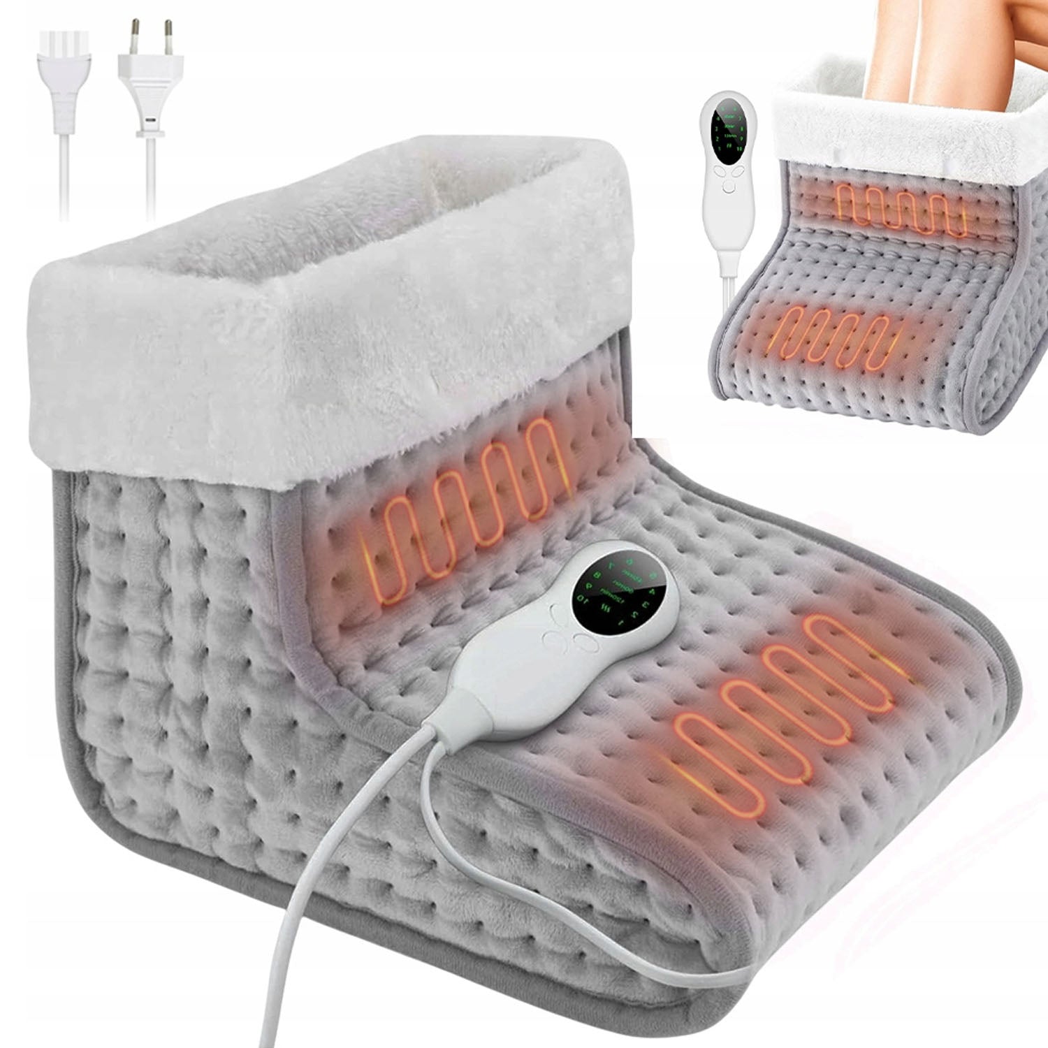 ELECTRIC FOOT WARMER SHOE ELECTRIC REMOTE CONTROL WARMER SOFT PLUSH