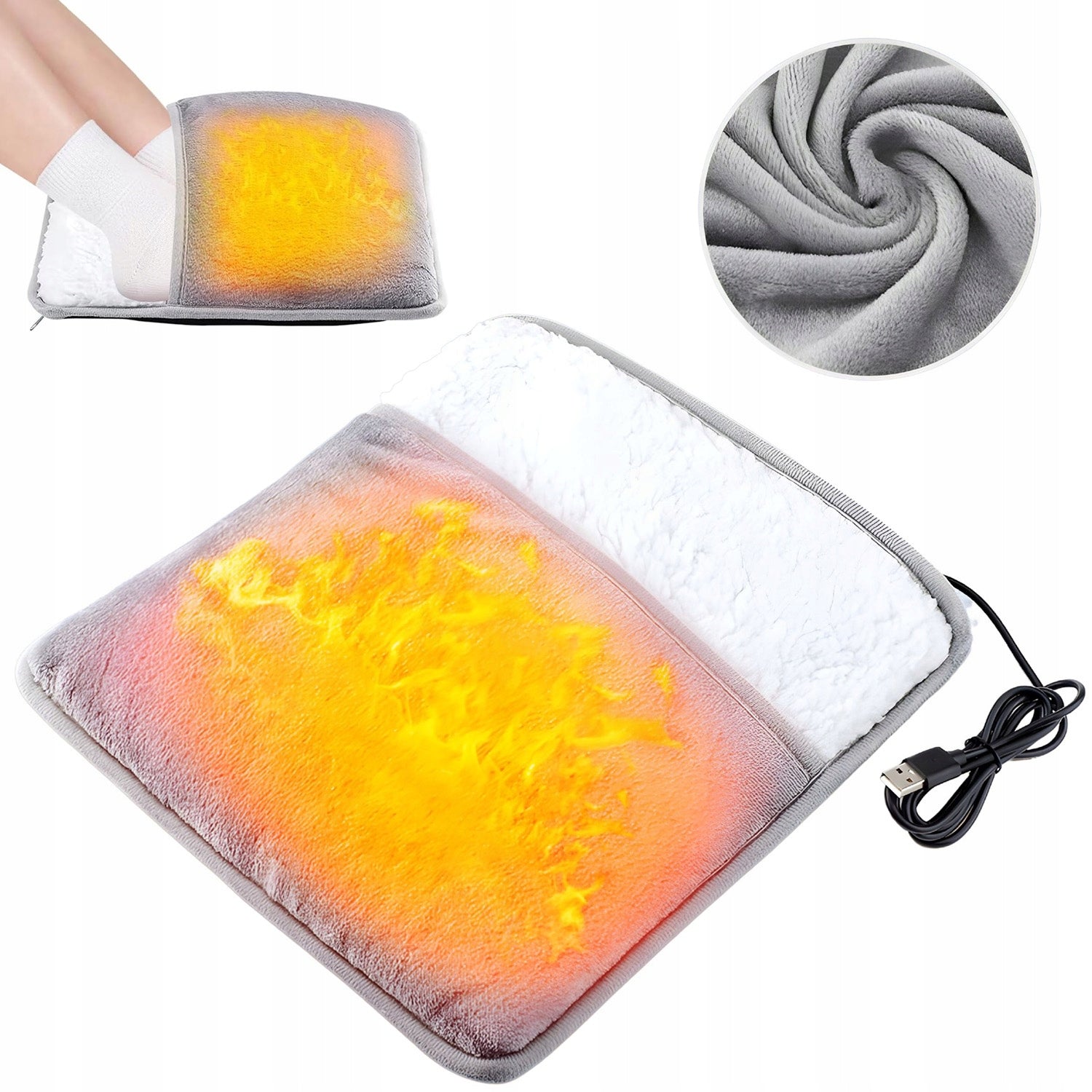 ELECTRIC FOOT WARMER SHOE WARMER SOFT Fast Heating MASSAGER