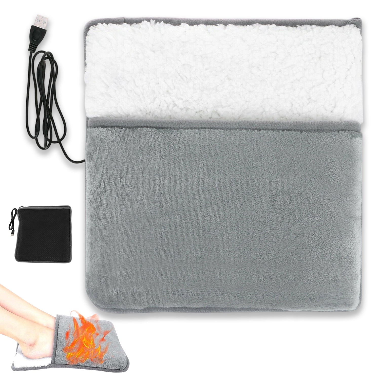 ELECTRIC FOOT WARMER SOFT WARMER WITH USB WASHABLE