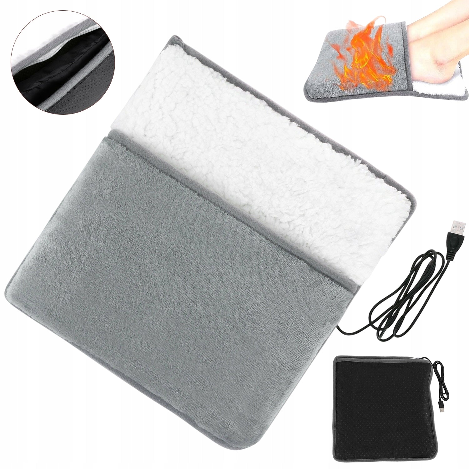 ELECTRIC FOOT WARMER WITH USB FOR JOINT PAIN AND BACK HEAT THERAPY