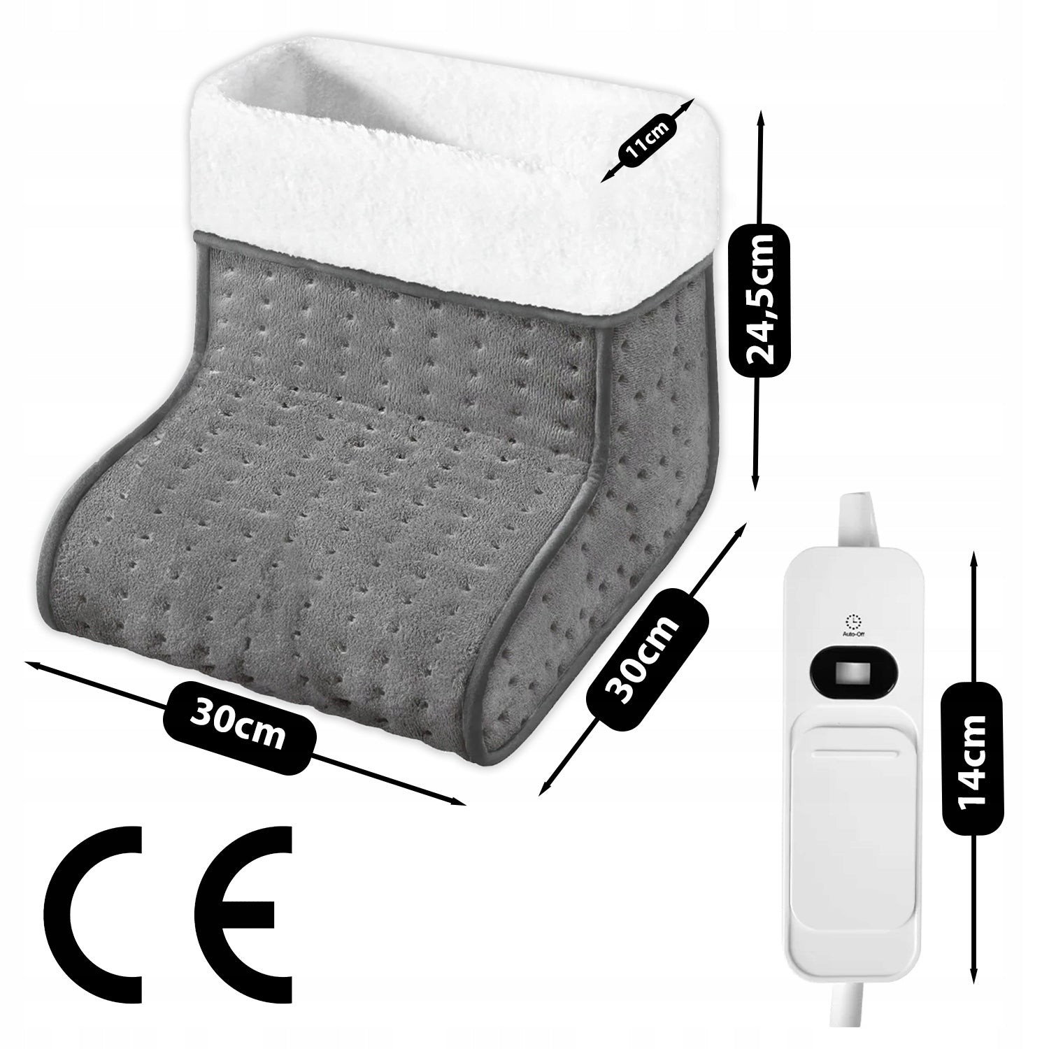 ELECTRIC Foot Warmer Soft Warmer with Remote Control Heats Quickly Medical device no