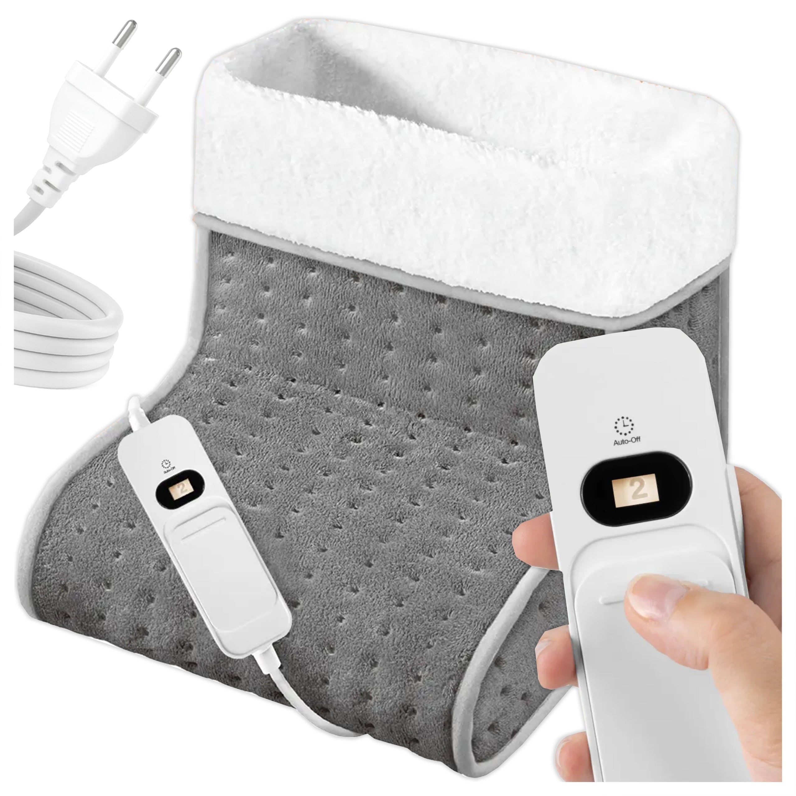 ELECTRIC Foot Warmer Soft Warmer with Remote Control Heats Quickly